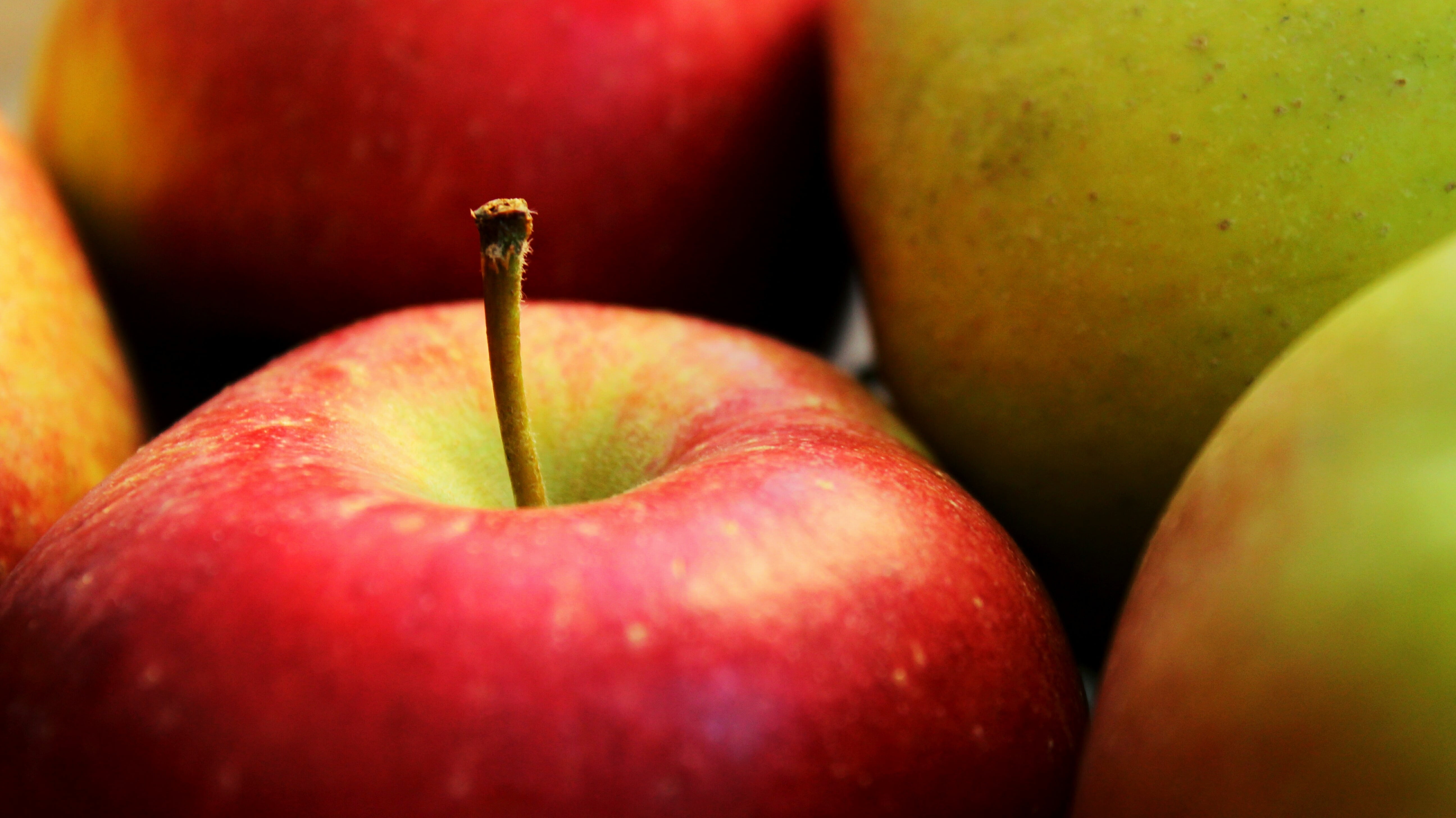 indoors, bio, close, still life, kitchen, selective focus, organic, red, apple, studio shot, fertilizer, food, garden, cooking, green, cultivation, photo, HD Wallpaper