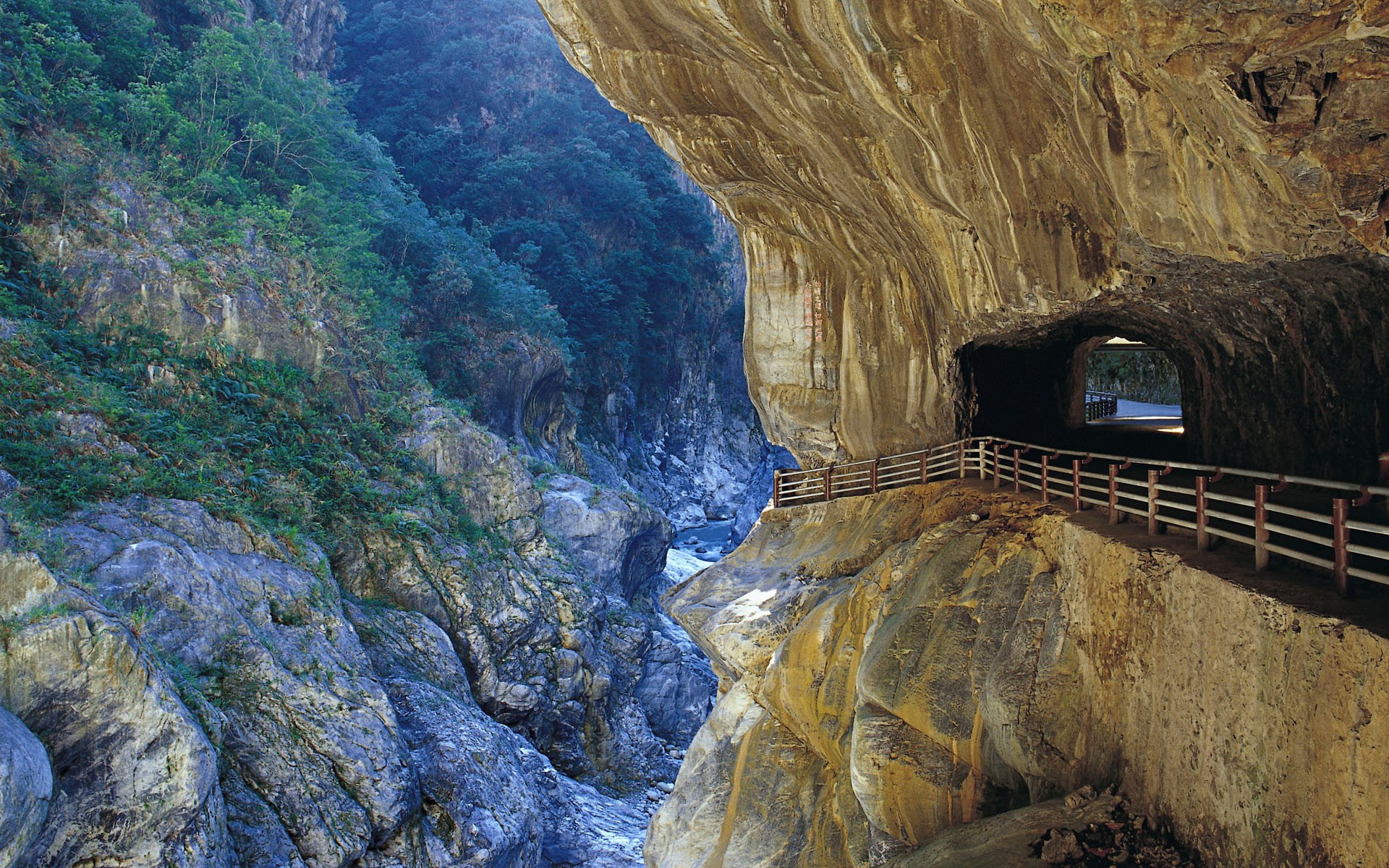 1080P, cave, mountains, tunnel, HD Wallpaper