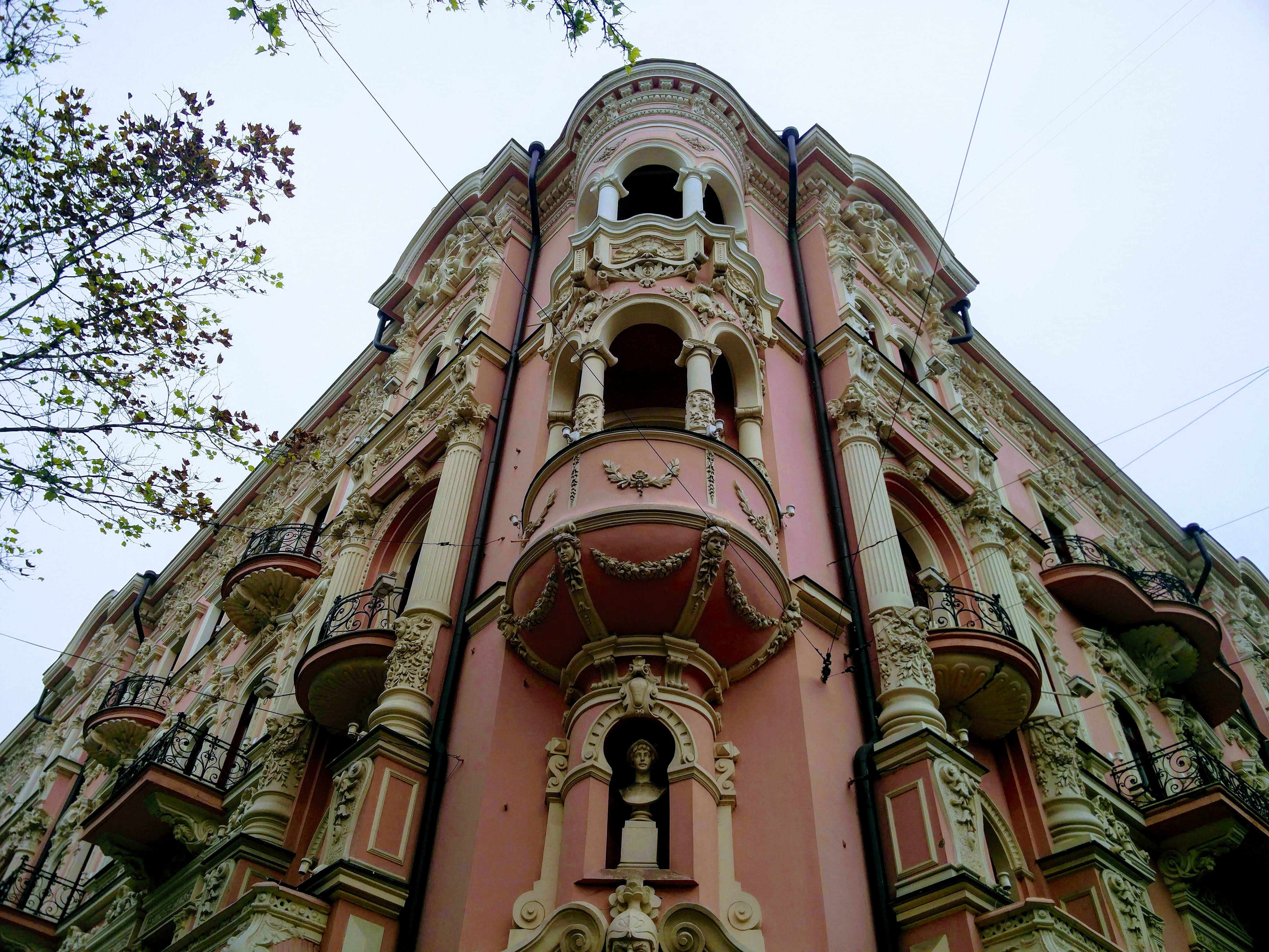 pink, no people, low angle view, religion, the past, clear sky, history, odessa, spirituality, built structure, arch, millennial pink, outdoors, sky, building exterior, HD Wallpaper