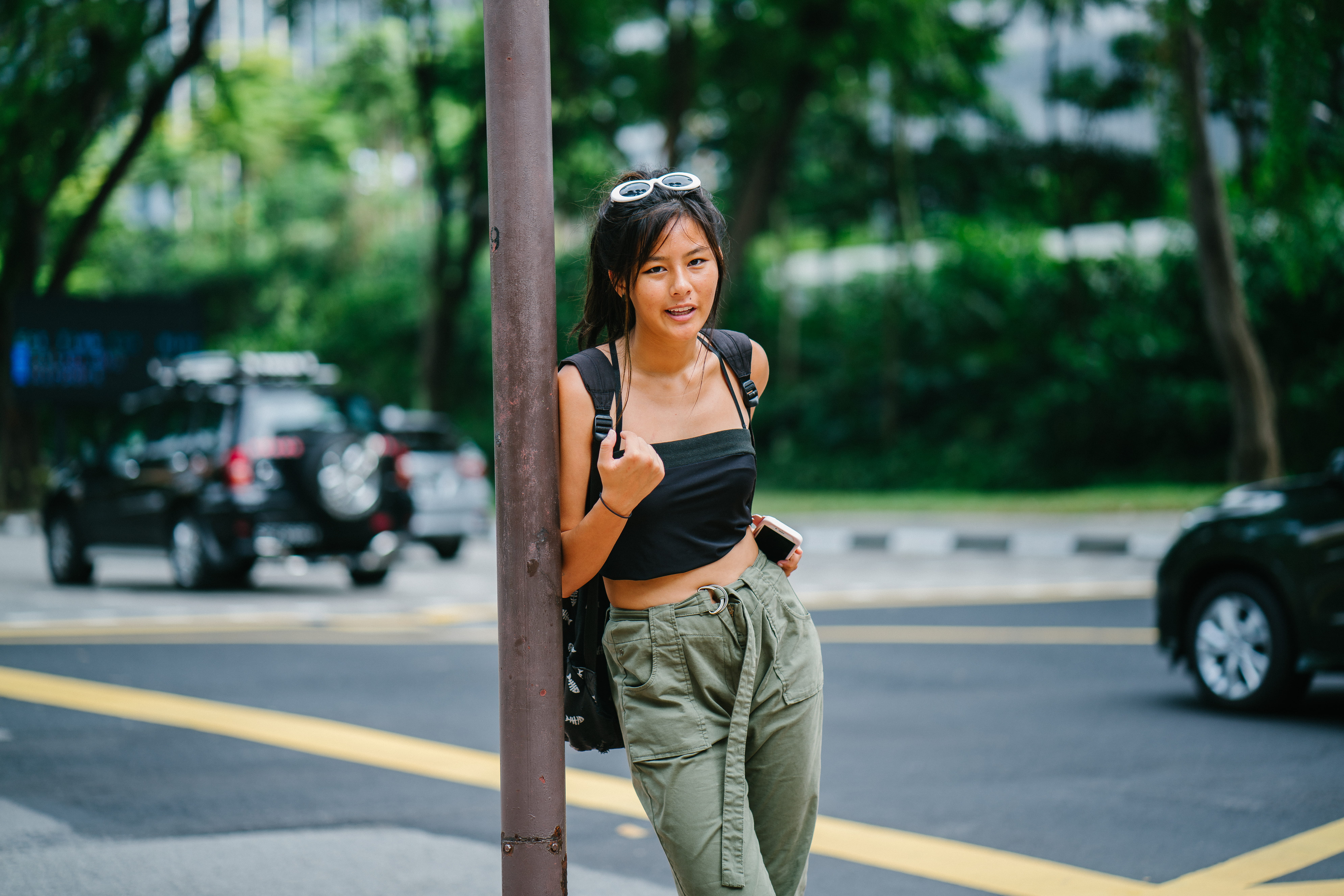 smiling, young, cars, blurred background, looking at camera, daytime, young women, outdoors, beautiful, millennial, wear, urban, adult, one person, daylight, HD Wallpaper
