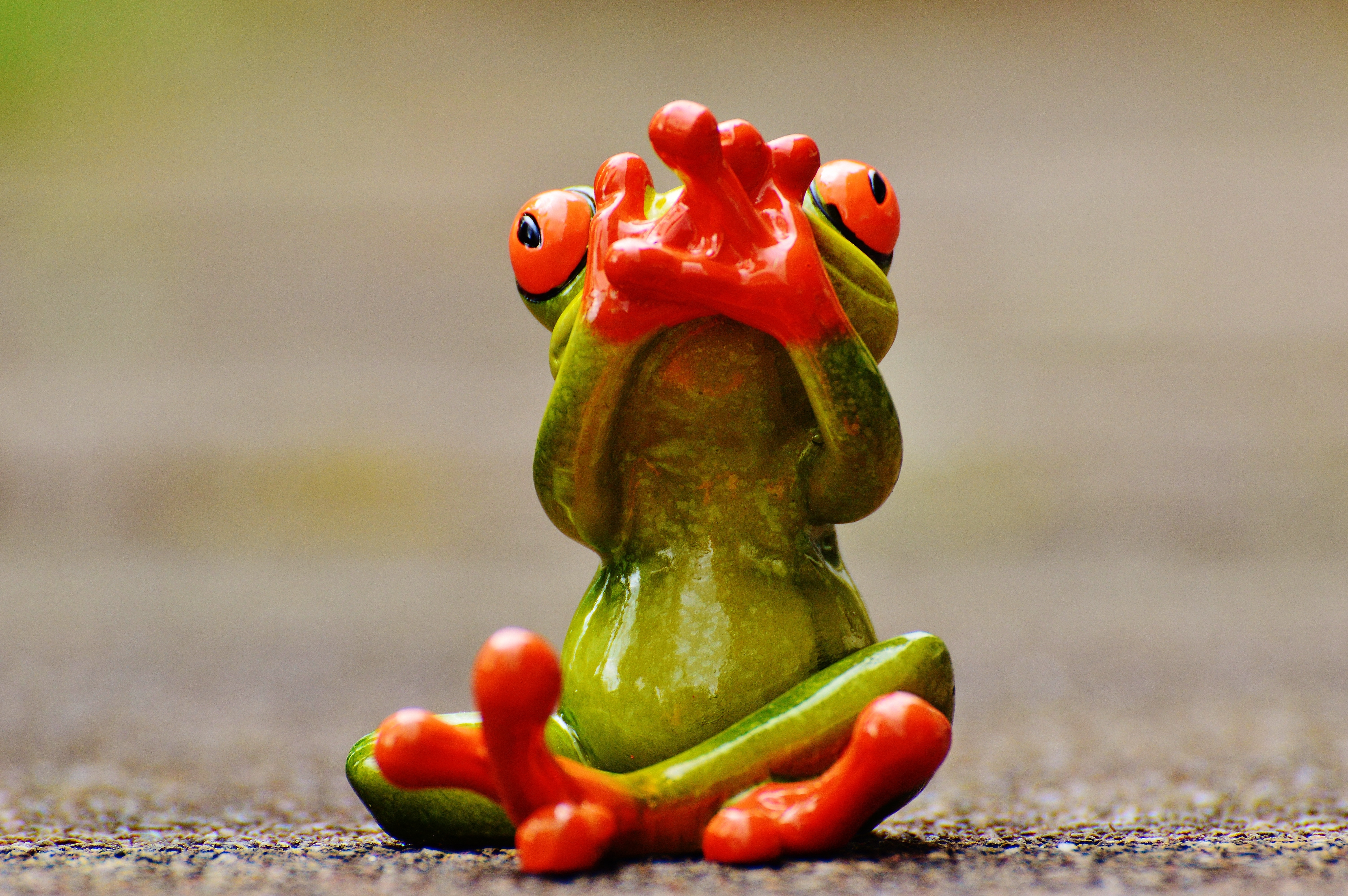 figure, toy, frogs, cute, sit, day, red, fun, vegetable, frog, selective focus, close-up, 5K, still life, focus on foreground, nature, food and drink, HD Wallpaper