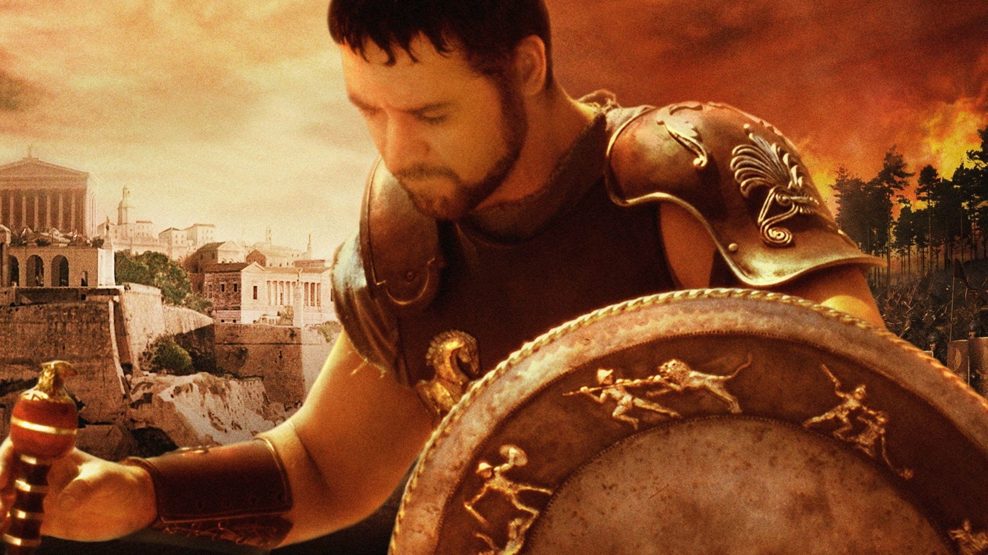front view, portrait, real people, built structure, leisure activity, outdoors, young adult, headshot, Gladiator, males, adult, Movie, building exterior, HD Wallpaper