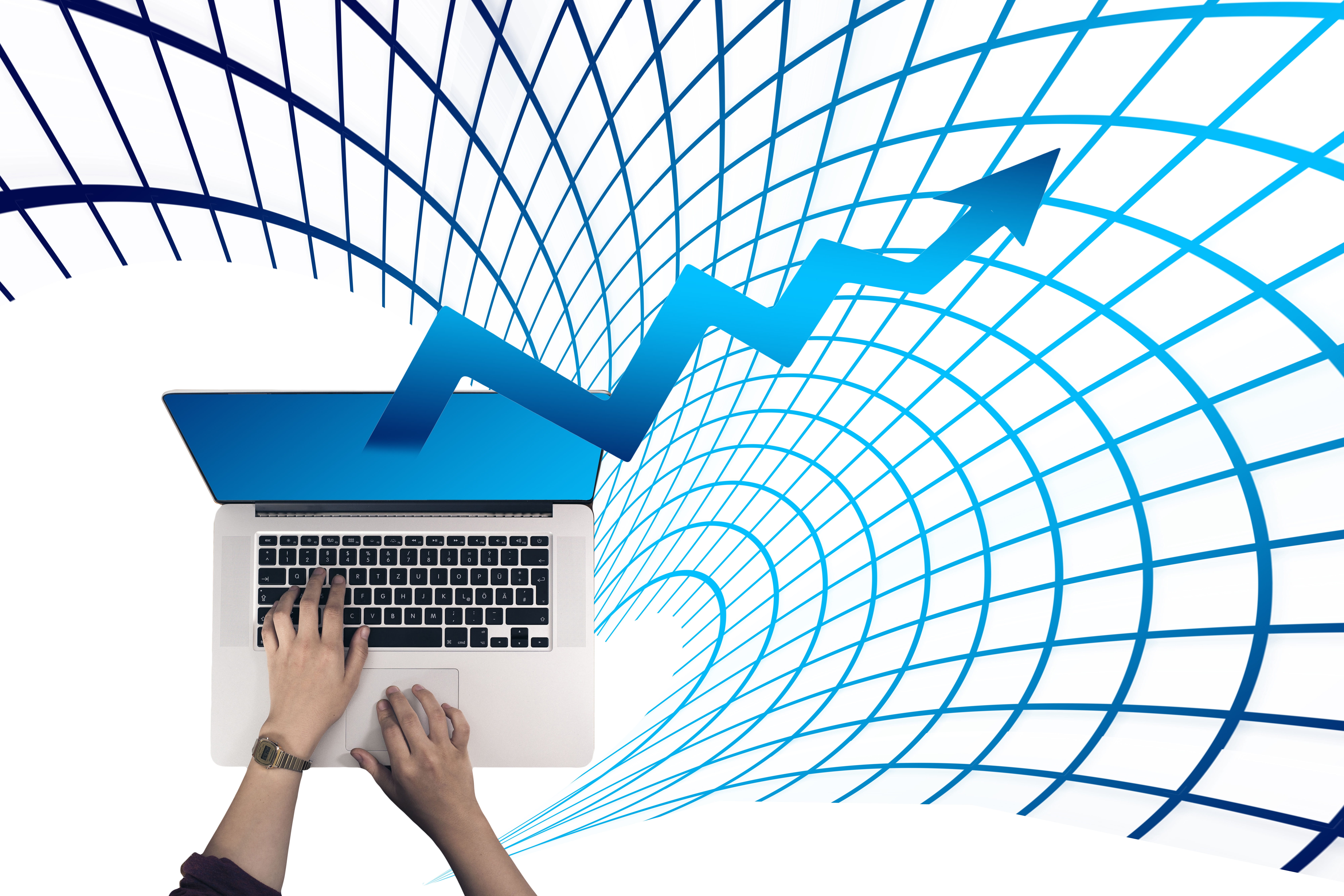 keyboard, unrecognizable person, human body part, nature, holding, profit, top, notebook, success, statistics, success curve, arrow, direction, indoors, HD Wallpaper