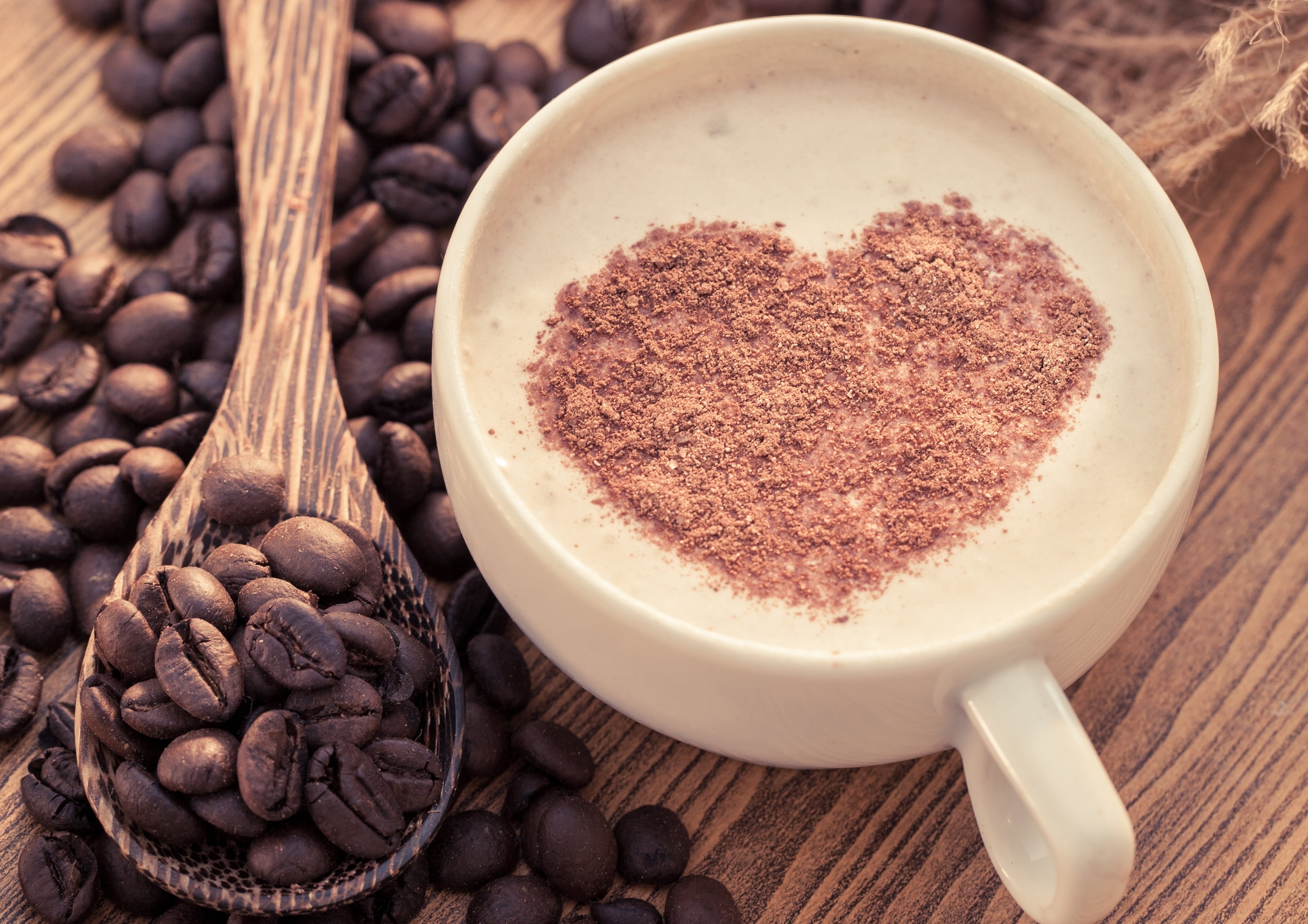 heat - Temperature, indoors, breakfast, wood - Material, ground - Culinary, freshness, hot drink, drink, coffee - Drink, cafe, food and drink, white, cup, HD Wallpaper