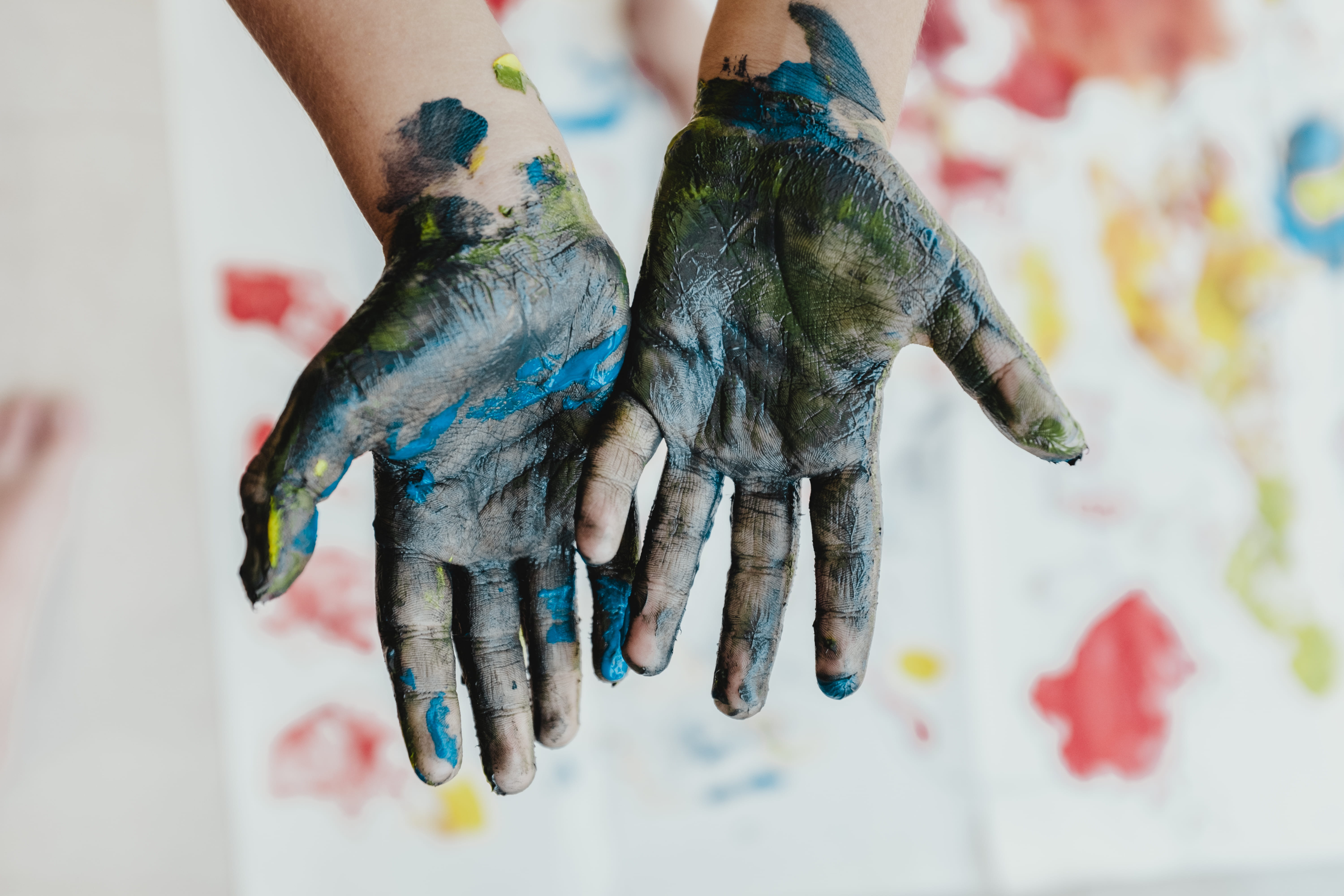 person, real people, art and craft, hand print, human finger, art, s, creative, design, dirty, creativity, 5K, one person, craft, fun, play, childhood, HD Wallpaper