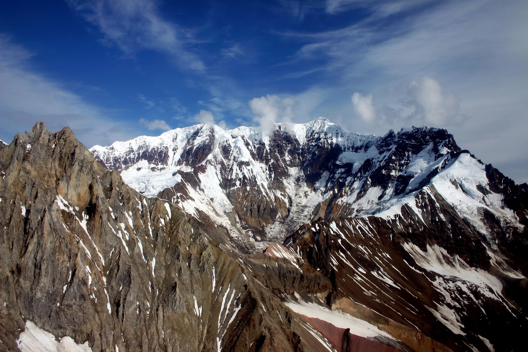 volcanic field, rugged, environment, cloud - sky, extreme terrain, wrangell mountains, no people, scenics, snowcapped mountain, alaska, geology, scenics - nature, HD Wallpaper