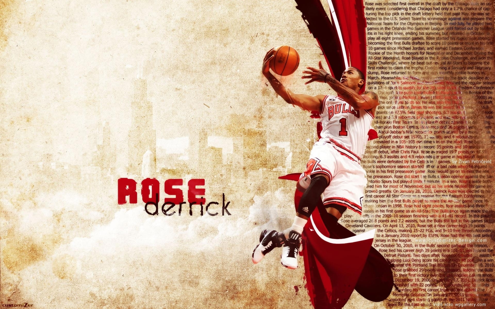 chicago, rose, basketball, nba, bulls, 1080P, derrick, HD Wallpaper