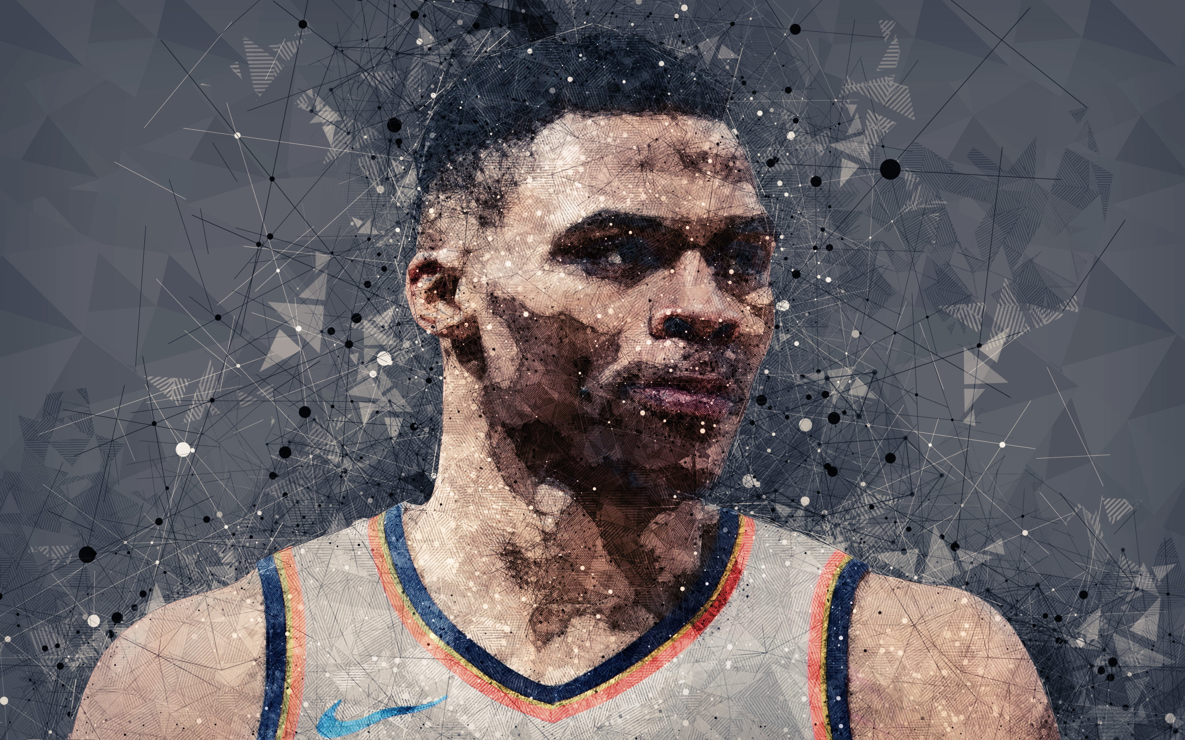 Russell Westbrook, 4K, Basketball, NBA, Oklahoma City Thunder, HD Wallpaper