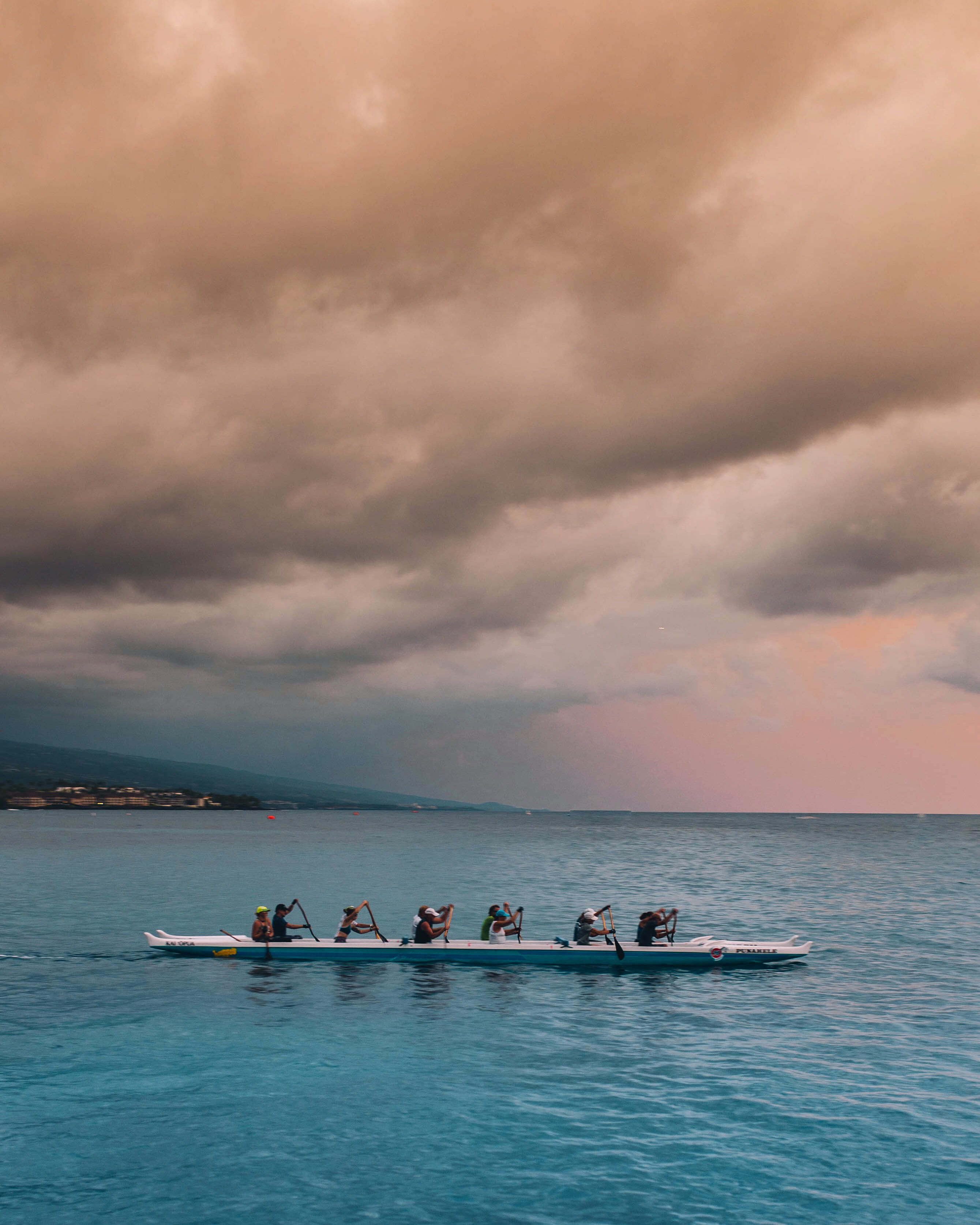 outdoors, daytime, sport, teamwork, cooperation, mode of transportation, cloud, rowboat, group of people, rowing, effort, riding, horizon over water, beauty in nature, Phone HD Wallpaper