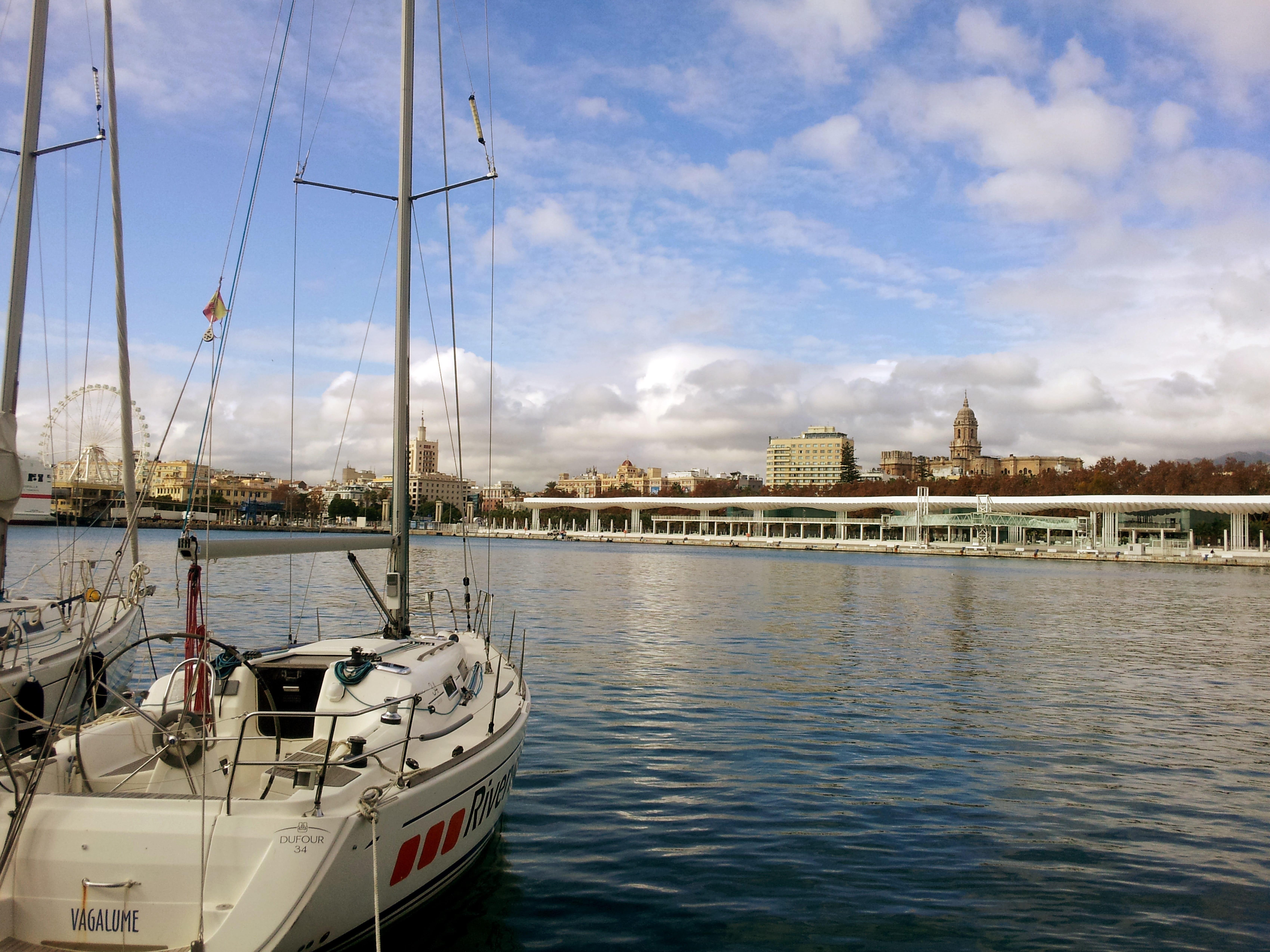 architecture, barca, mast, nautical vessel, holiday, spring, transportation, passenger craft, building exterior, malaga, ship, sky, 5K, built structure, HD Wallpaper
