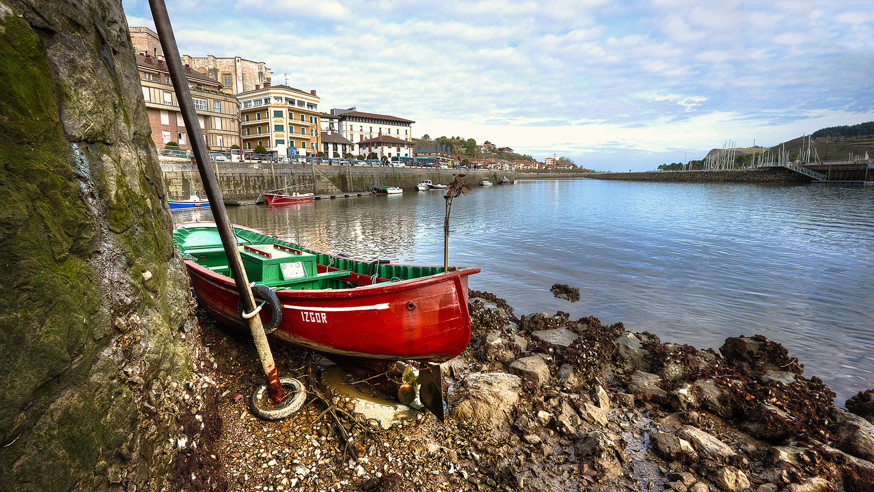 nautical vessel, outdoors, scenics - nature, building exterior, built structure, river, tranquil scene, day, sea, tranquility, sky, costa, barca, mode of transportation, HD Wallpaper