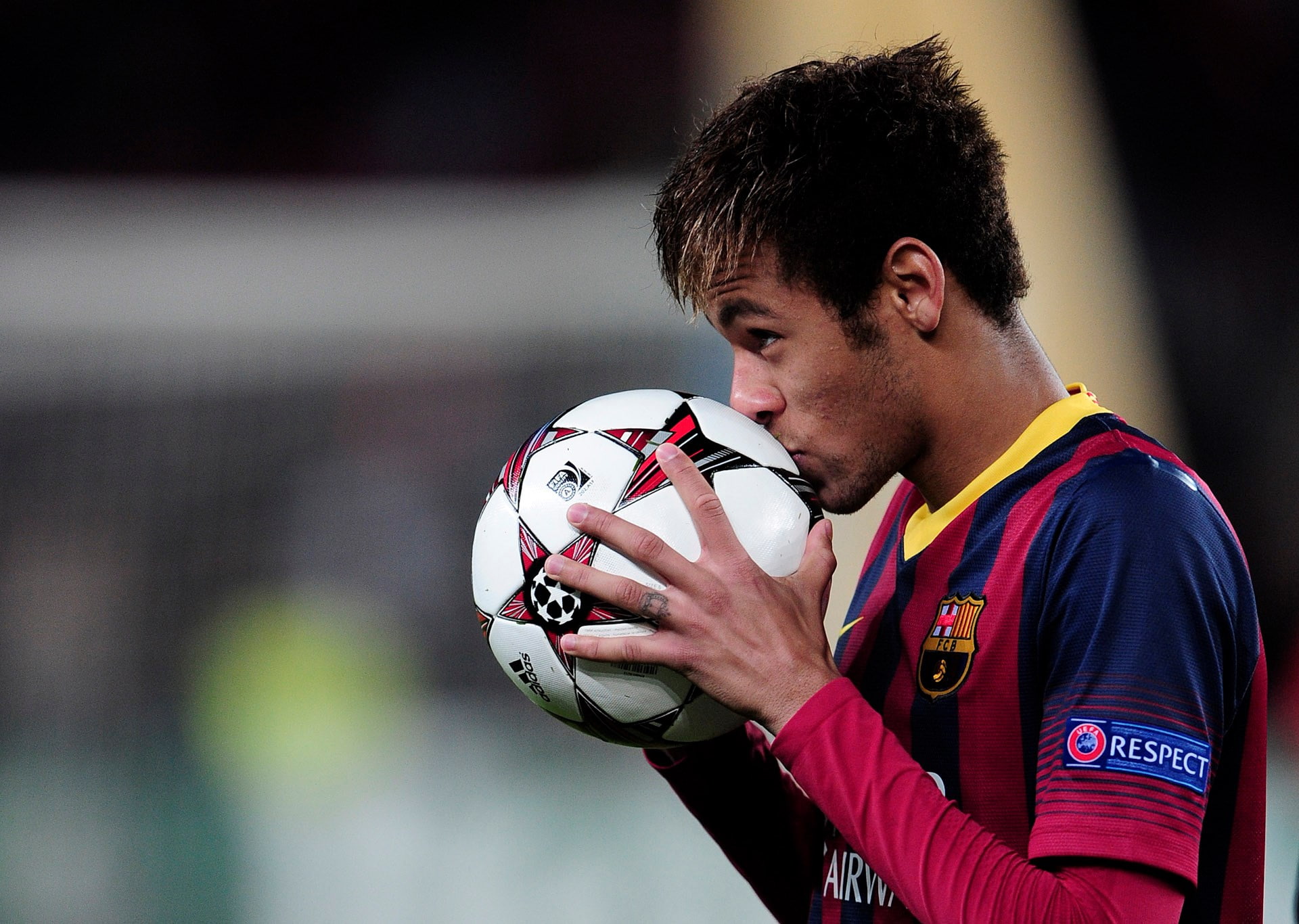 holding, sports clothing, athlete, sports uniform, indoors, soccer, neymar backgrounds images, waist up, one person, young adult, sports equipment, profile view, HD Wallpaper