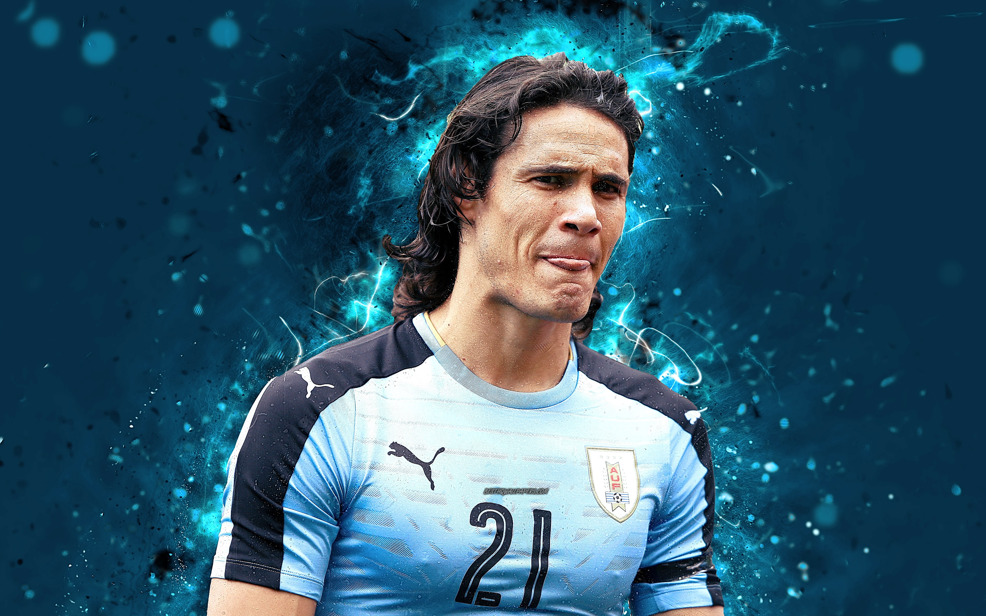 Soccer, Sports, 4K, Footballer, Edinson Cavani, Uruguayan, HD Wallpaper