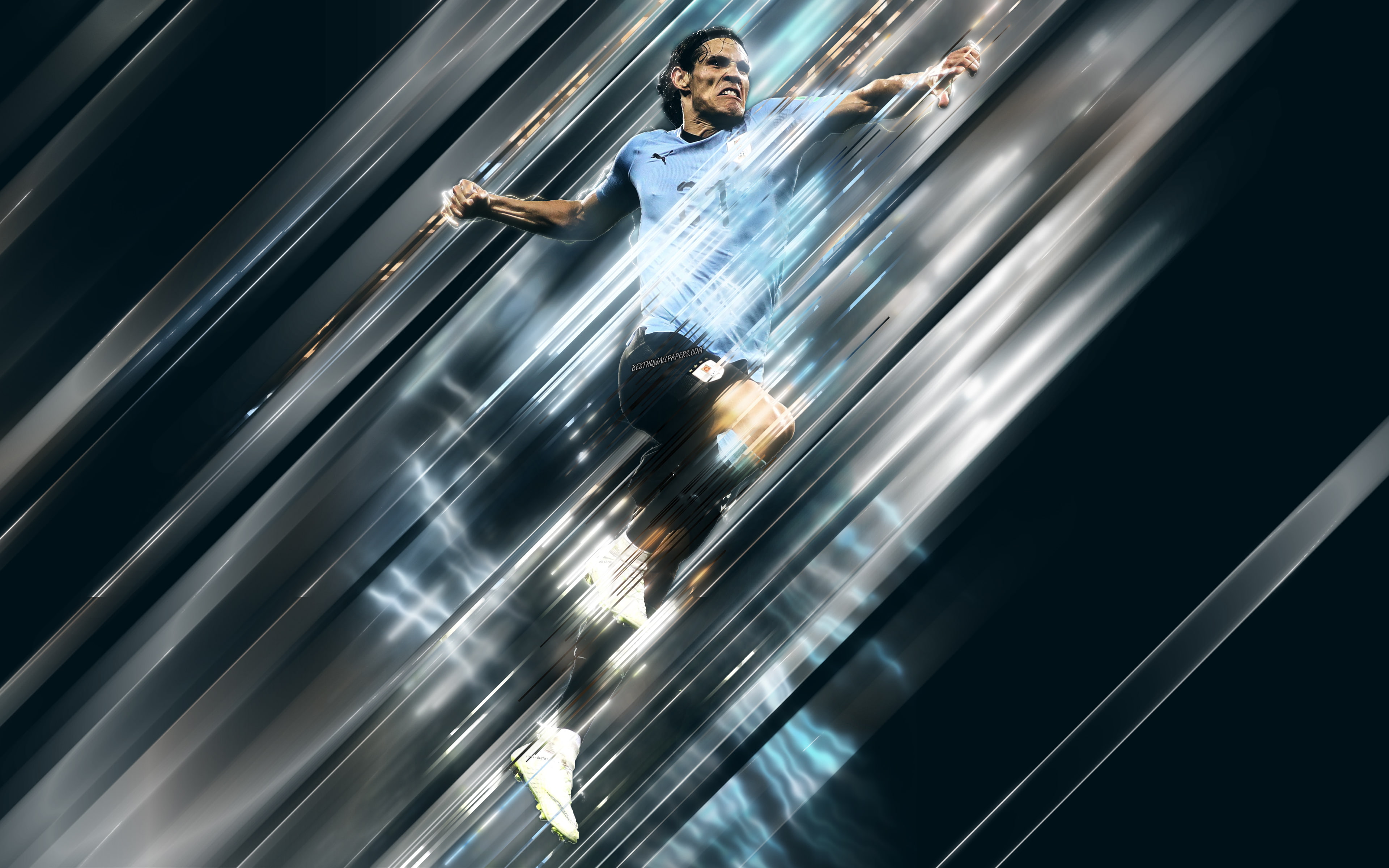 Edinson Cavani, 4K, Soccer, Footballer, Sports, Uruguayan, HD Wallpaper