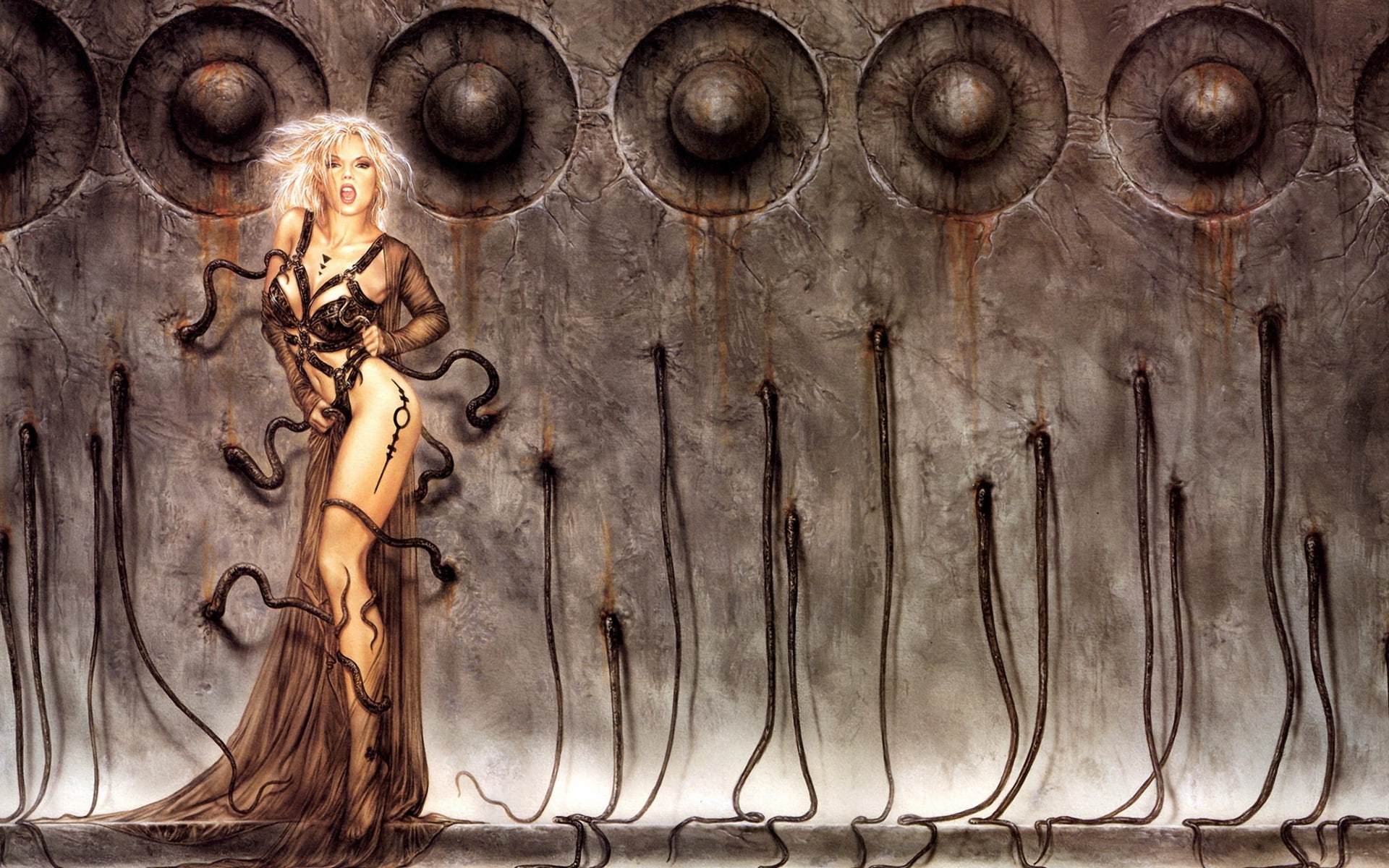 door, backgrounds, creativity, the past, luis royo fantasy art, close-up, wood - material, full frame, representation, architecture, metal, 1080P, craft, HD Wallpaper