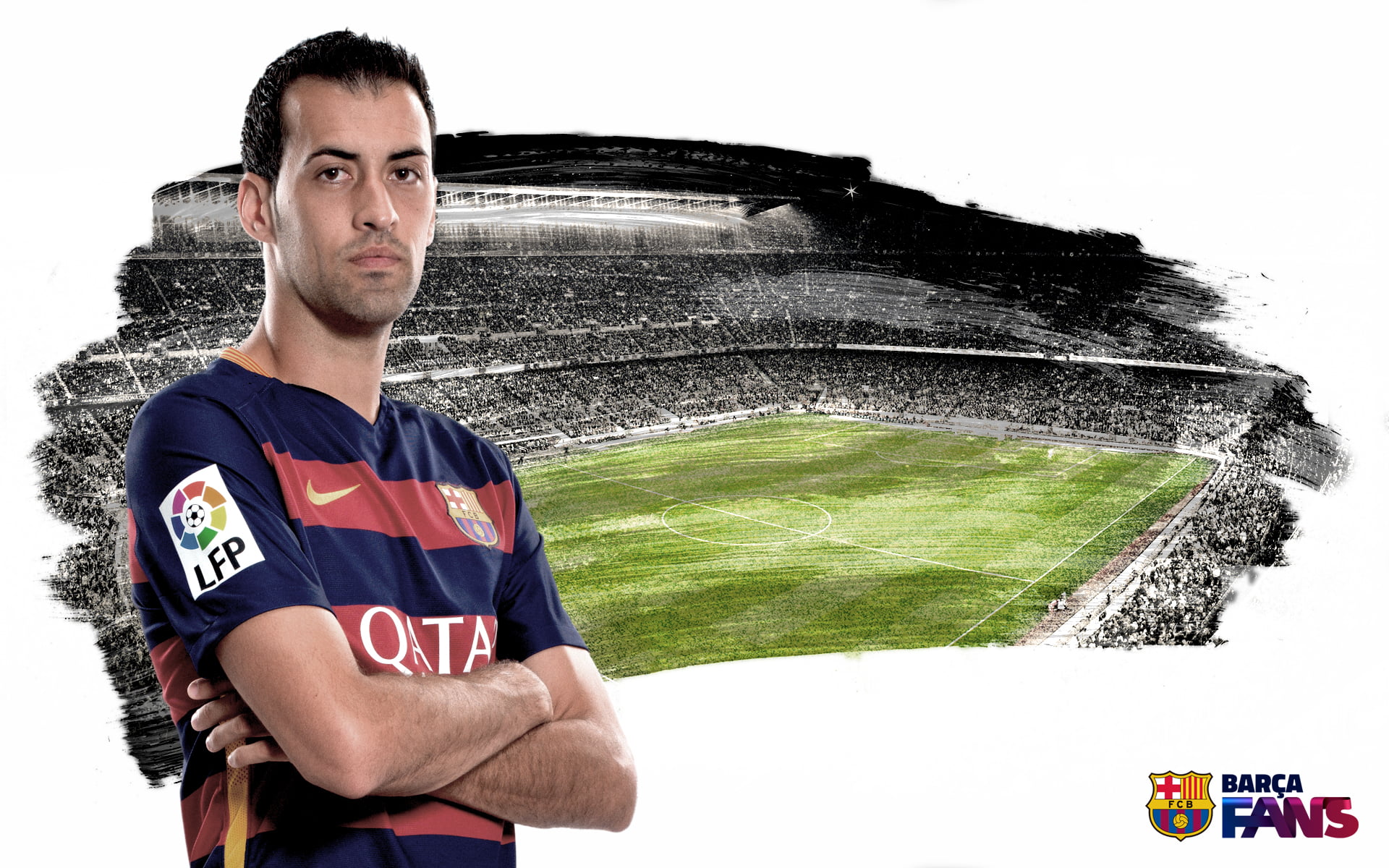 fc barcelona team, nature, looking at camera, uniform, front view, soccer, real people, water, young adult, waist up, sports, outdoors, studio shot, white background, HD Wallpaper