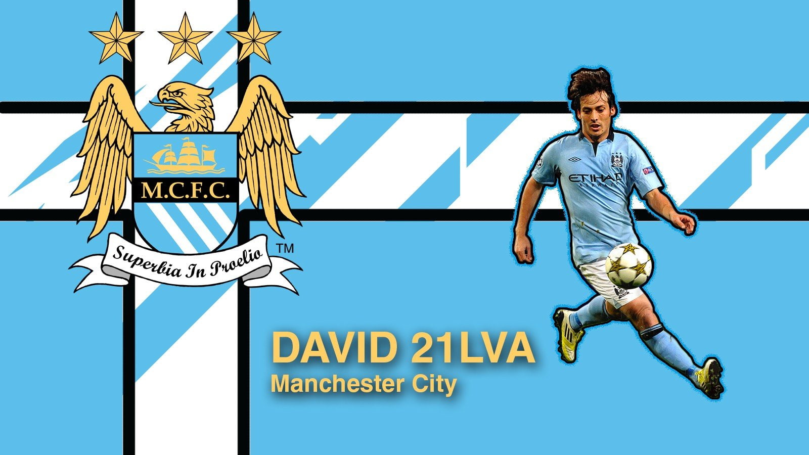 football, 720P, player, silva, manchester, city, league, david, blue, premier, HD Wallpaper