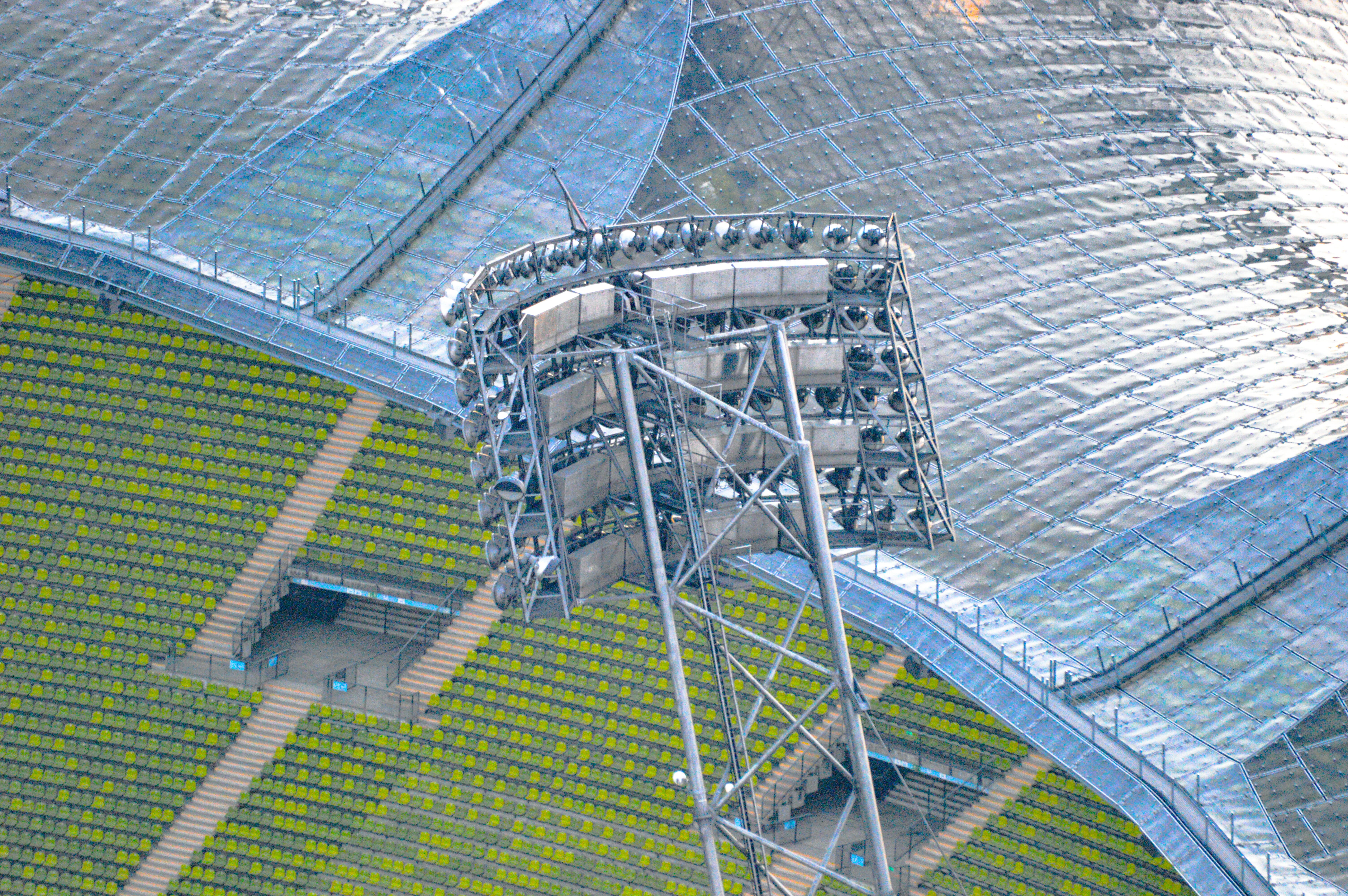 plant nursery, agriculture, metal, no people, architecture, olympic stadium, staircase, outdoors, stadium, ceiling, botany, built structure, munich, low angle view, HD Wallpaper