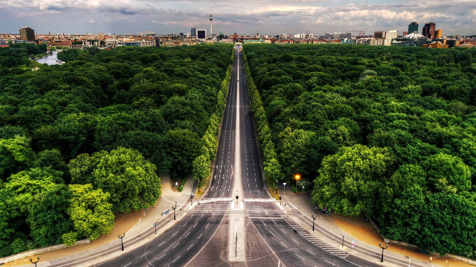 Berlin, road, 1080P, HD Wallpaper