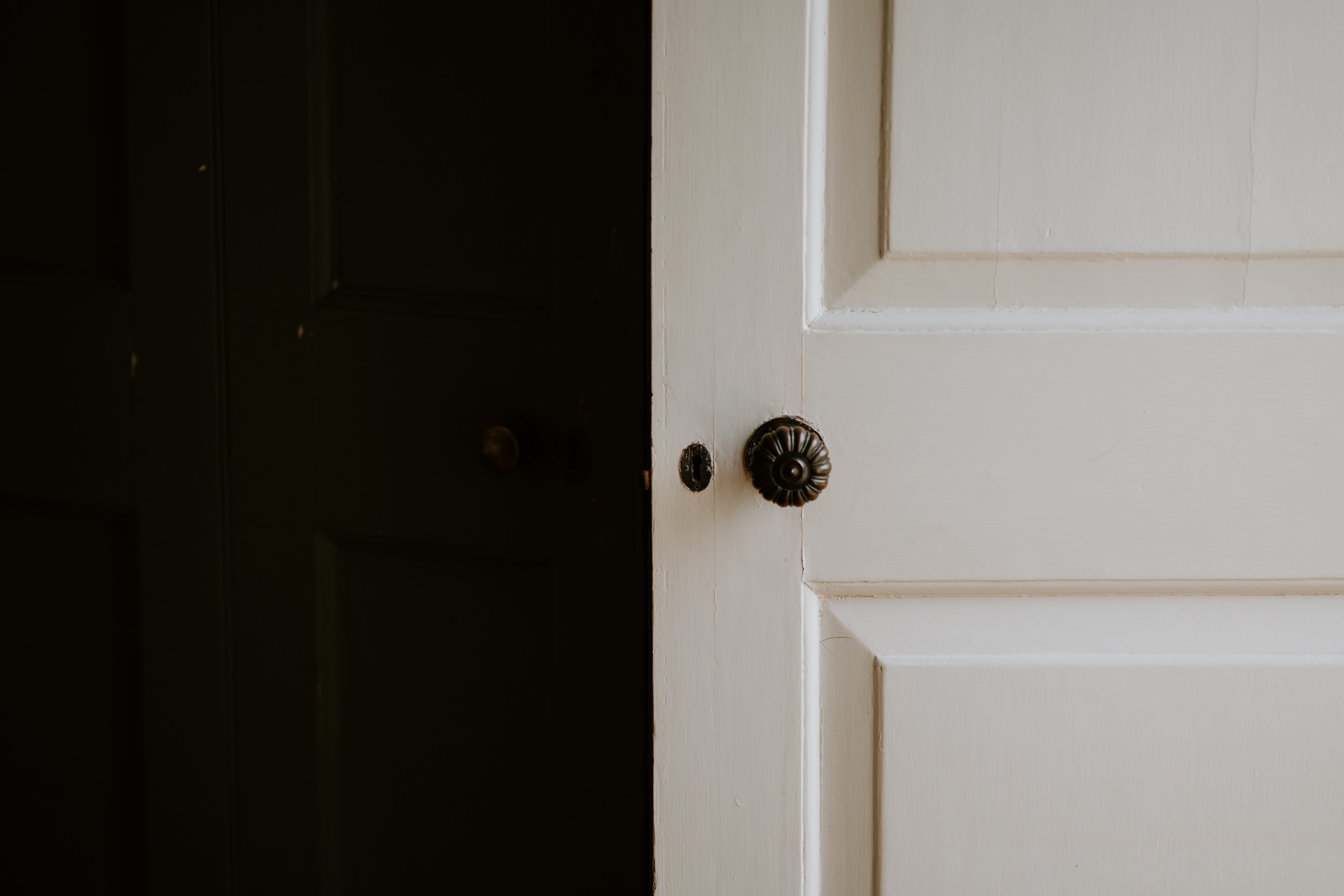 blank space, day, black, open, entrance, knob, dor, safety, ajar, no people, wood - material, home interior, protection, handle, security, key hole, closed, HD Wallpaper