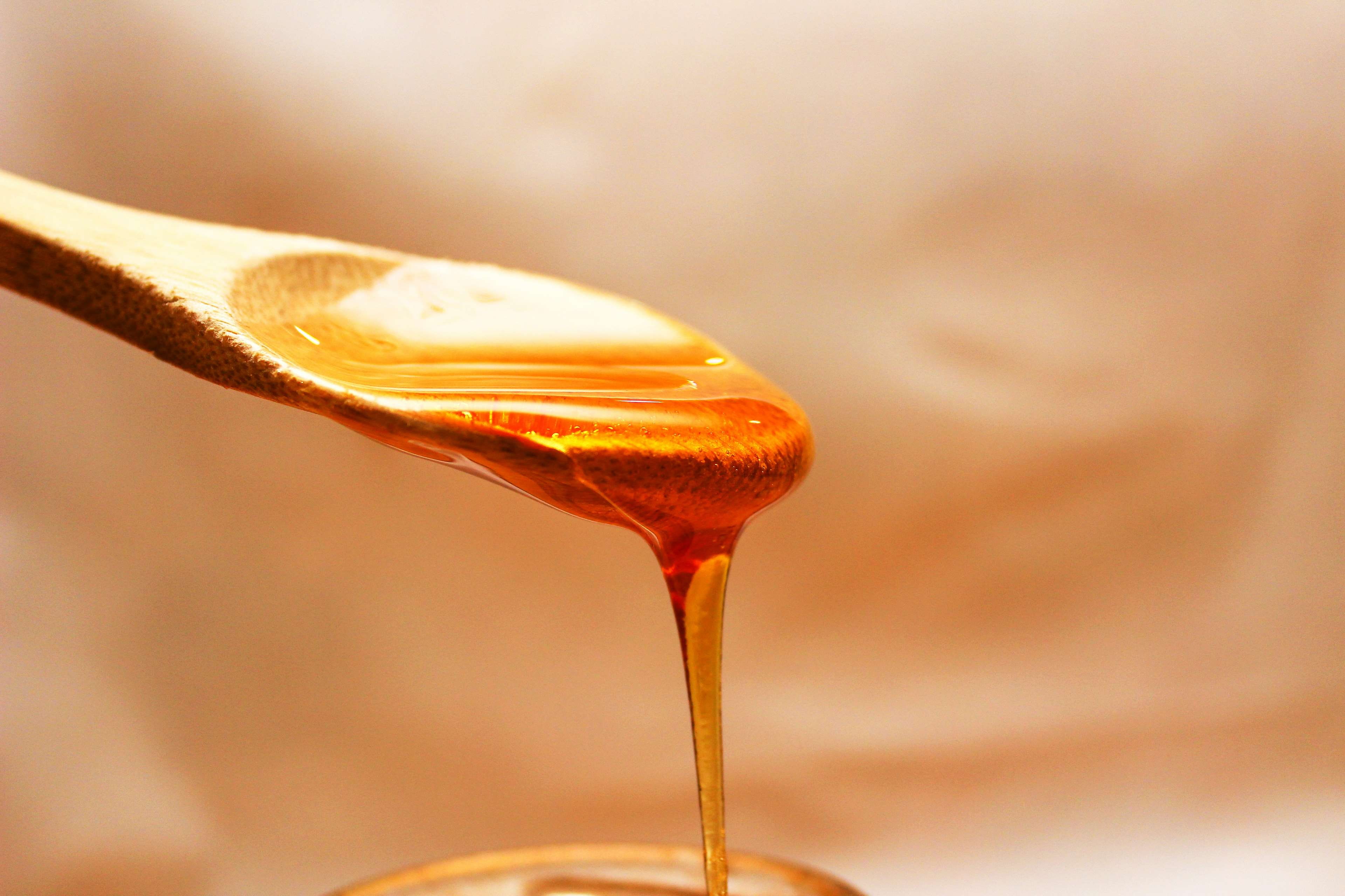 drink, temptation, health, sweet food, breakfast, food and drink, honey, food, selective focus, dor, spoon, 4K, kitchen utensil, dessert, sweet, yellow, HD Wallpaper