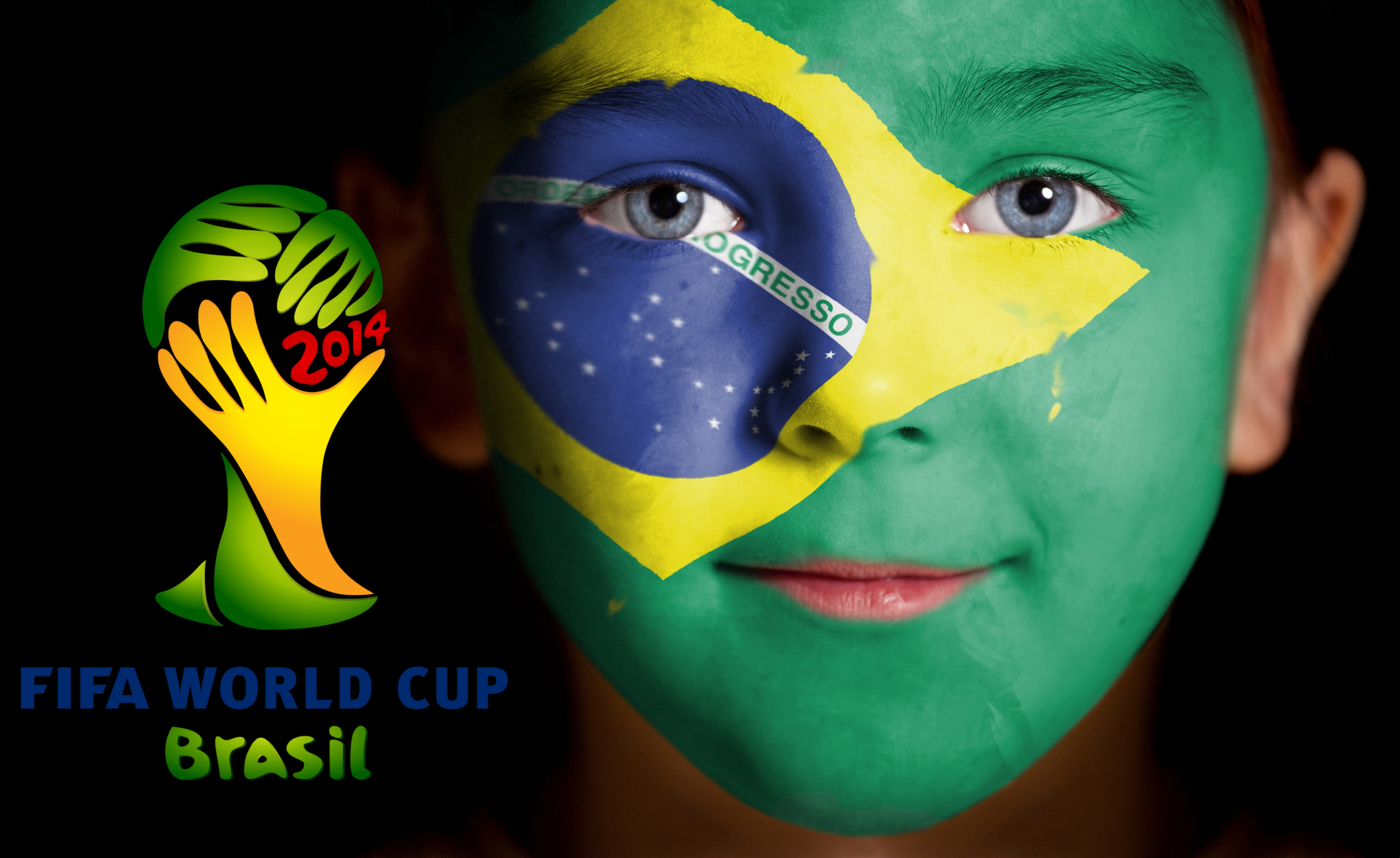 face, FIFA, 2014, Brasil, 4K, football, World Cup, flag, HD Wallpaper