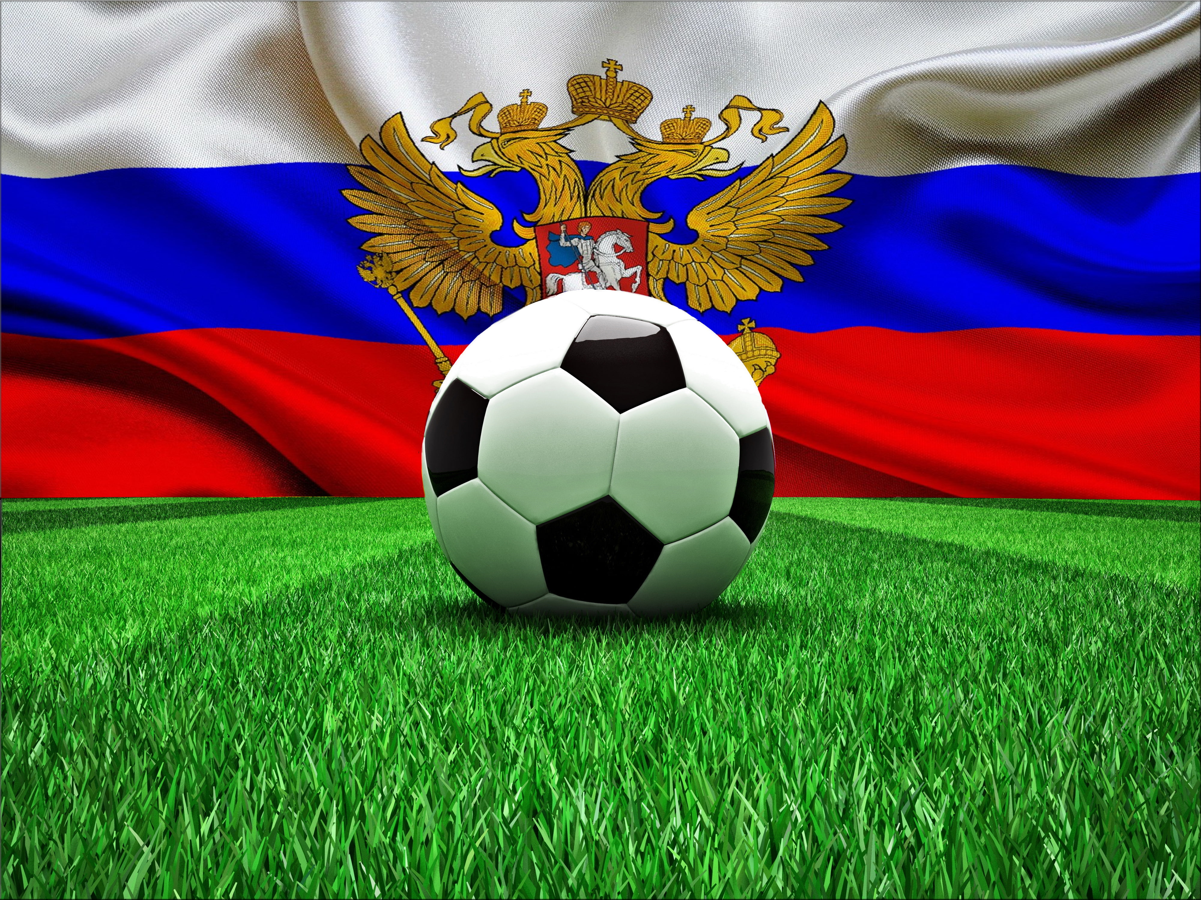 World Cup, 2014, 4K, football, flag, the ball, FIFA, Russia, Brasil, HD Wallpaper