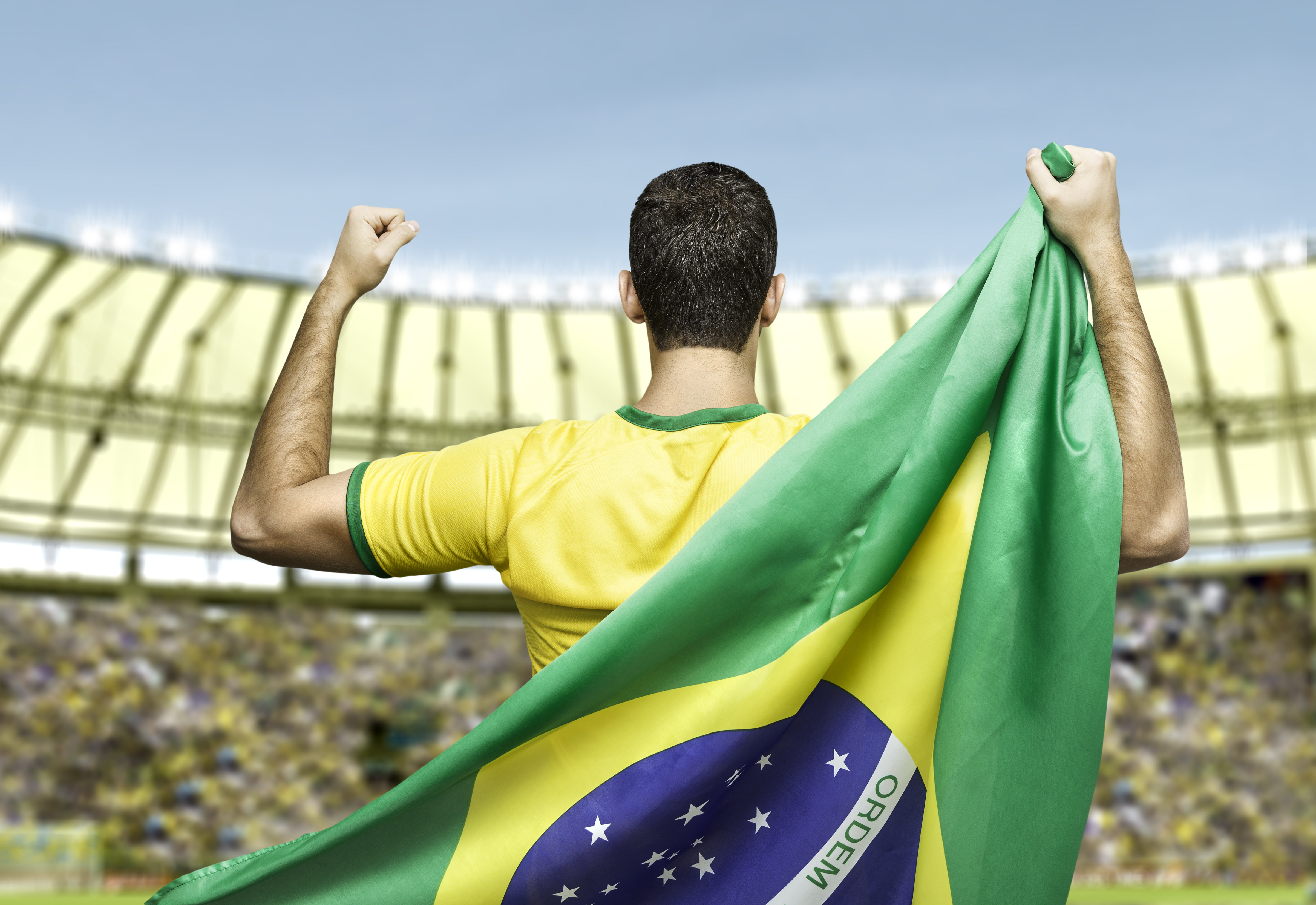World Cup, Brasil, t-shirt, Brazil, 2014, 4K, FIFA, football, flag, HD Wallpaper