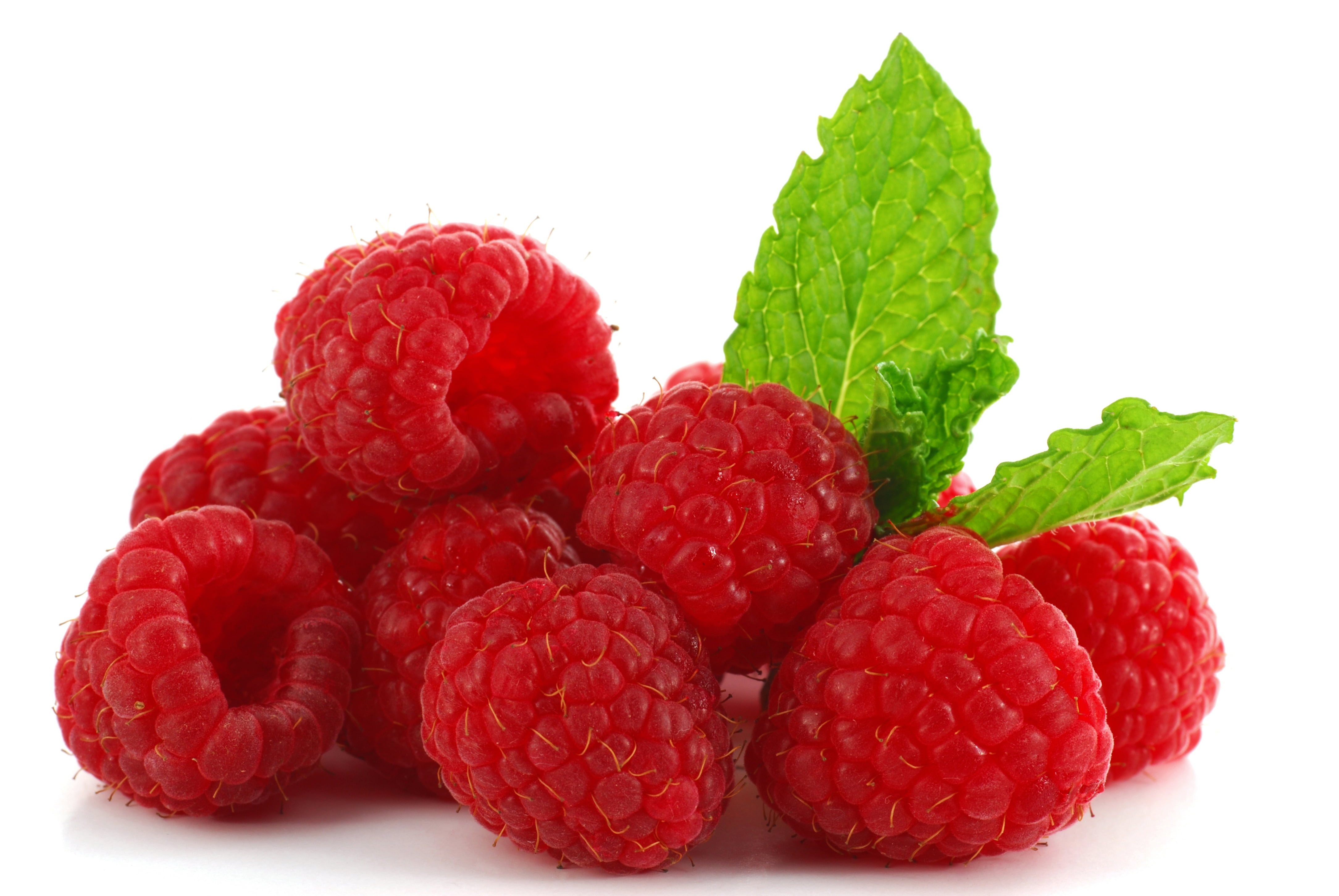 raw Food, group of Objects, isolated, plant part, heap, strawberry, indoors, mint leaf - culinary, summer, raspberry, freshness, vegetarian Food, 4K, dessert, HD Wallpaper