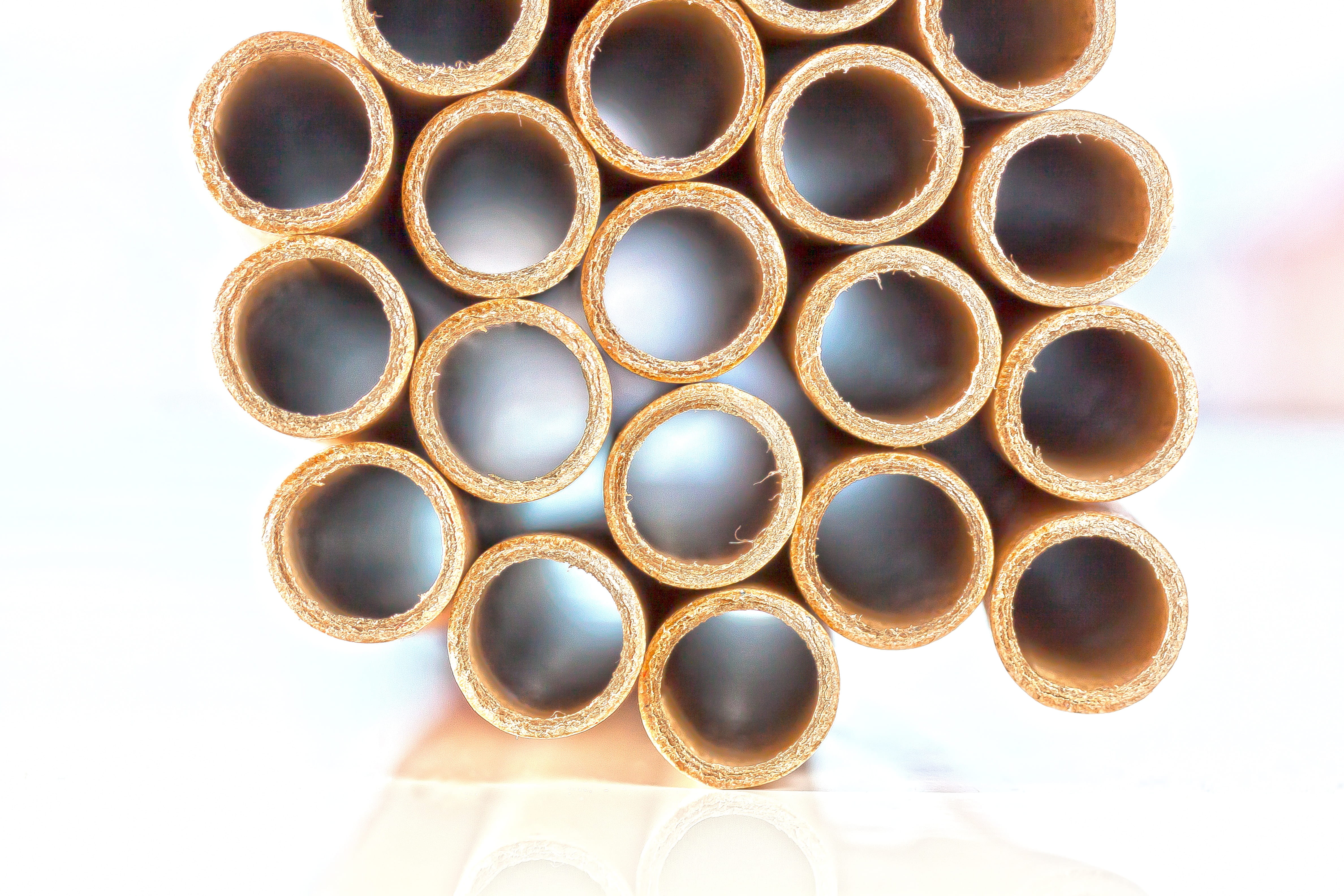 4K, cardboard, industry, bundled, pattern, white background, white color, day, large group of objects, repetition, wood - material, directly above, circle, HD Wallpaper