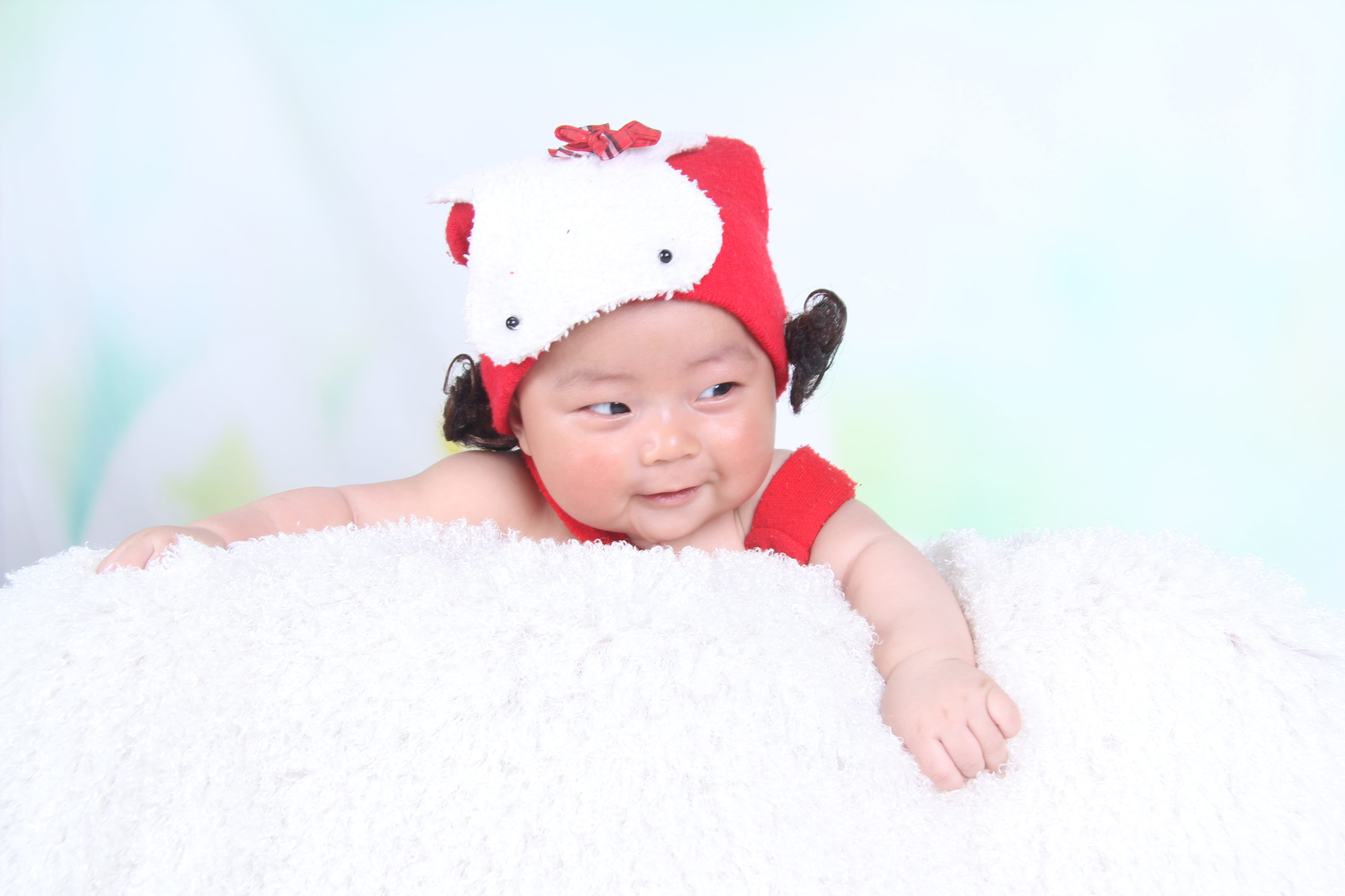 little lump of sweetness, smiling, cute, portrait, lying down, child, young, one person, innocence, Nursling, baby, Infant, real people, white color, babyhood, HD Wallpaper