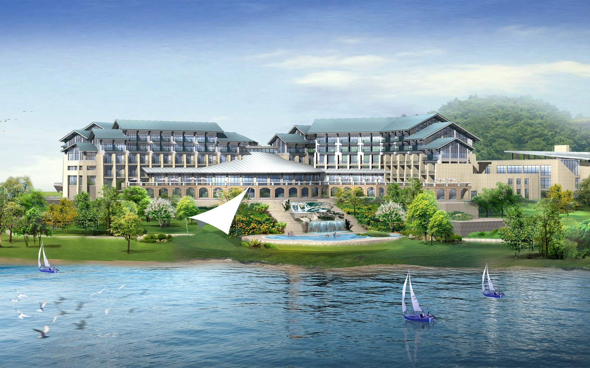 d, resort, 1080P, rich, HD Wallpaper