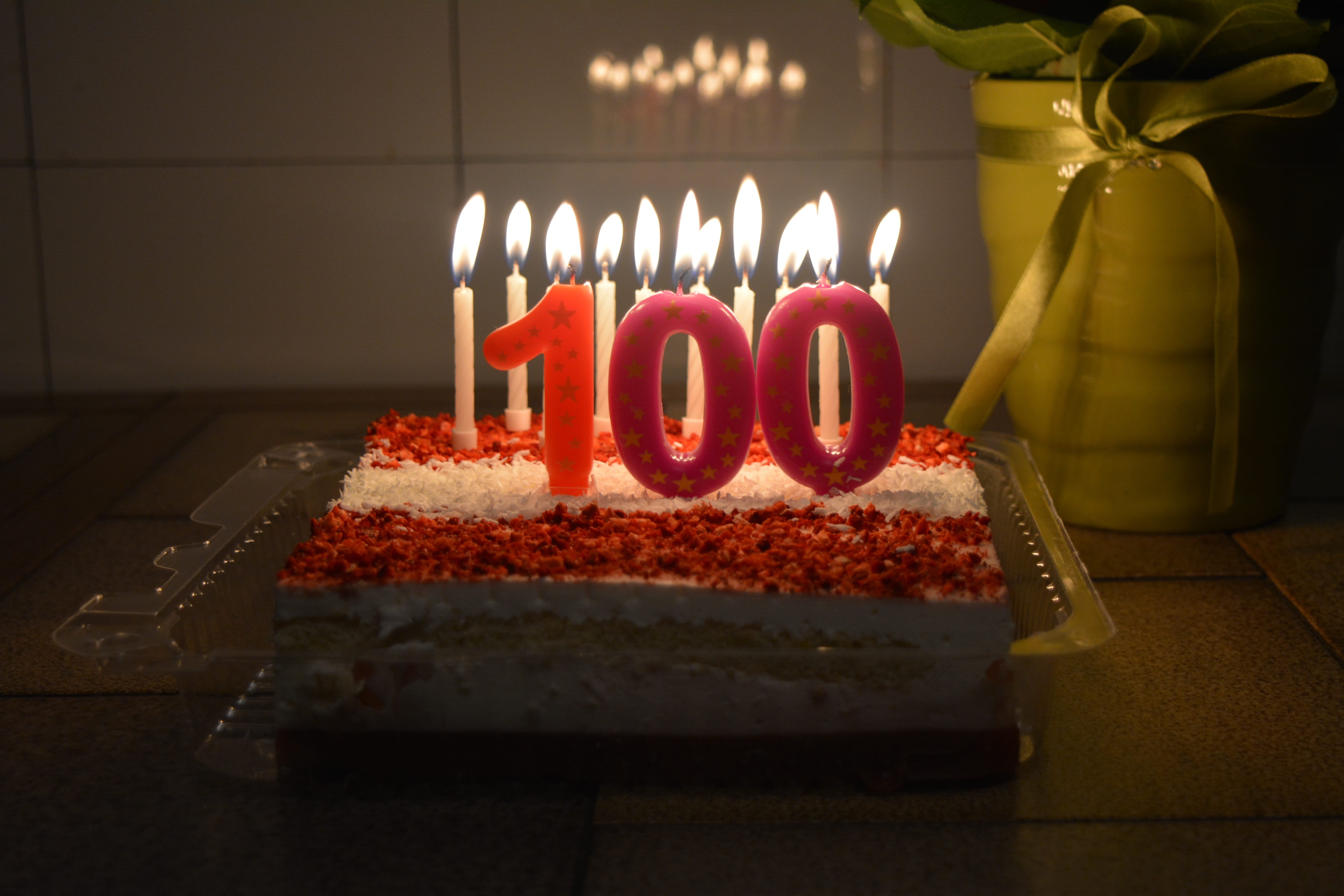 no people, birthday, birthday cake, illuminated, flame, freshness, sweet, anniversary, food and drink, one hundred years, food, 100th birthday celebration, HD Wallpaper