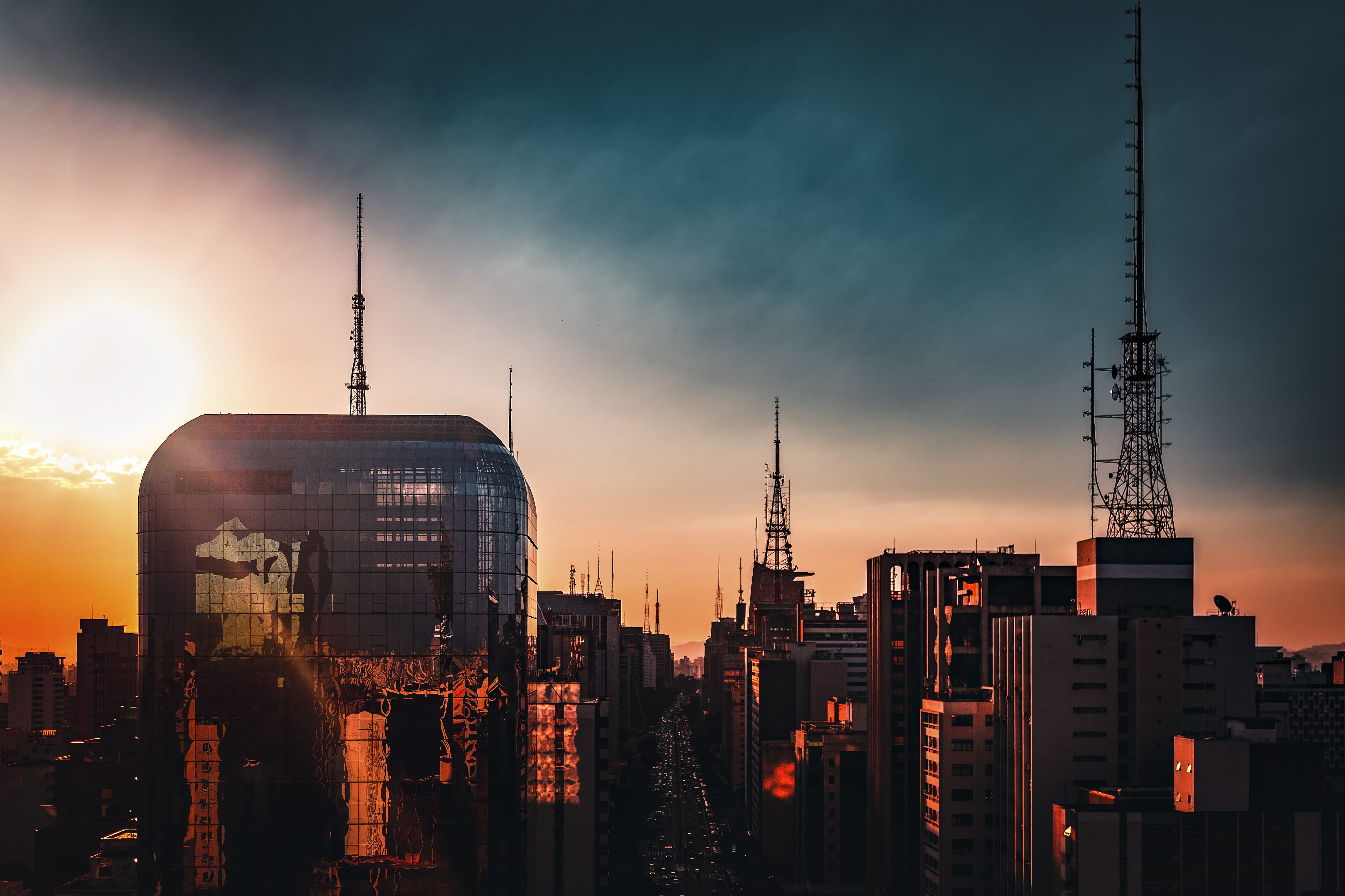 tall - high, windows, buildings, 5K, architecture, glass windows, landscape, building, spire, skyscraper, travel destinations, building exterior, outdoors, HD Wallpaper
