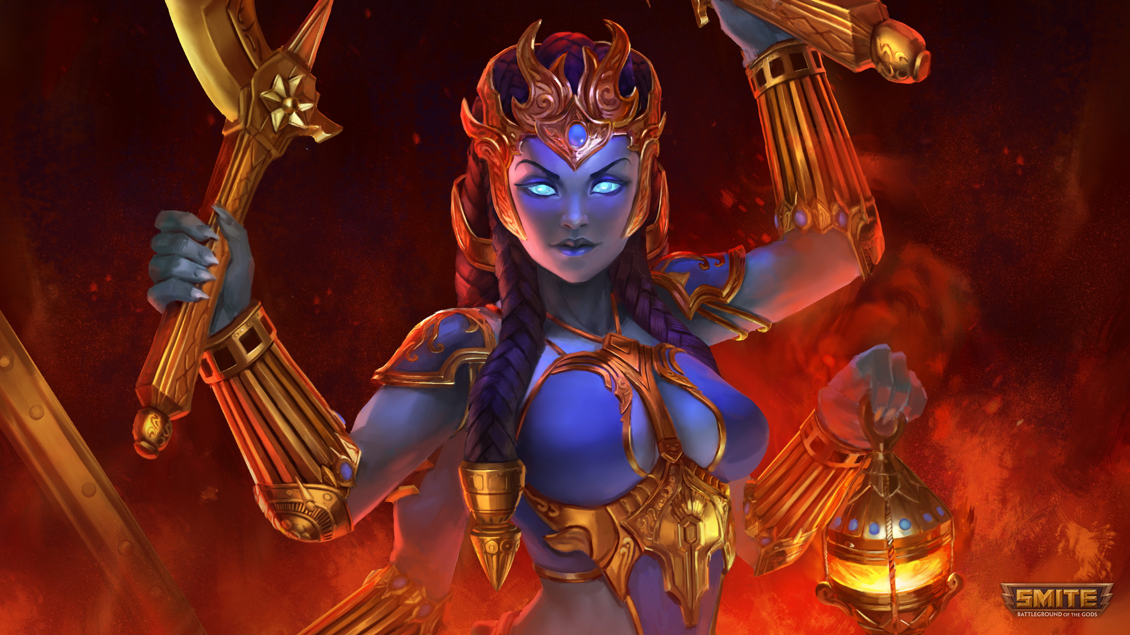 Kali (Smite), Video Game, 4K, Smite, HD Wallpaper