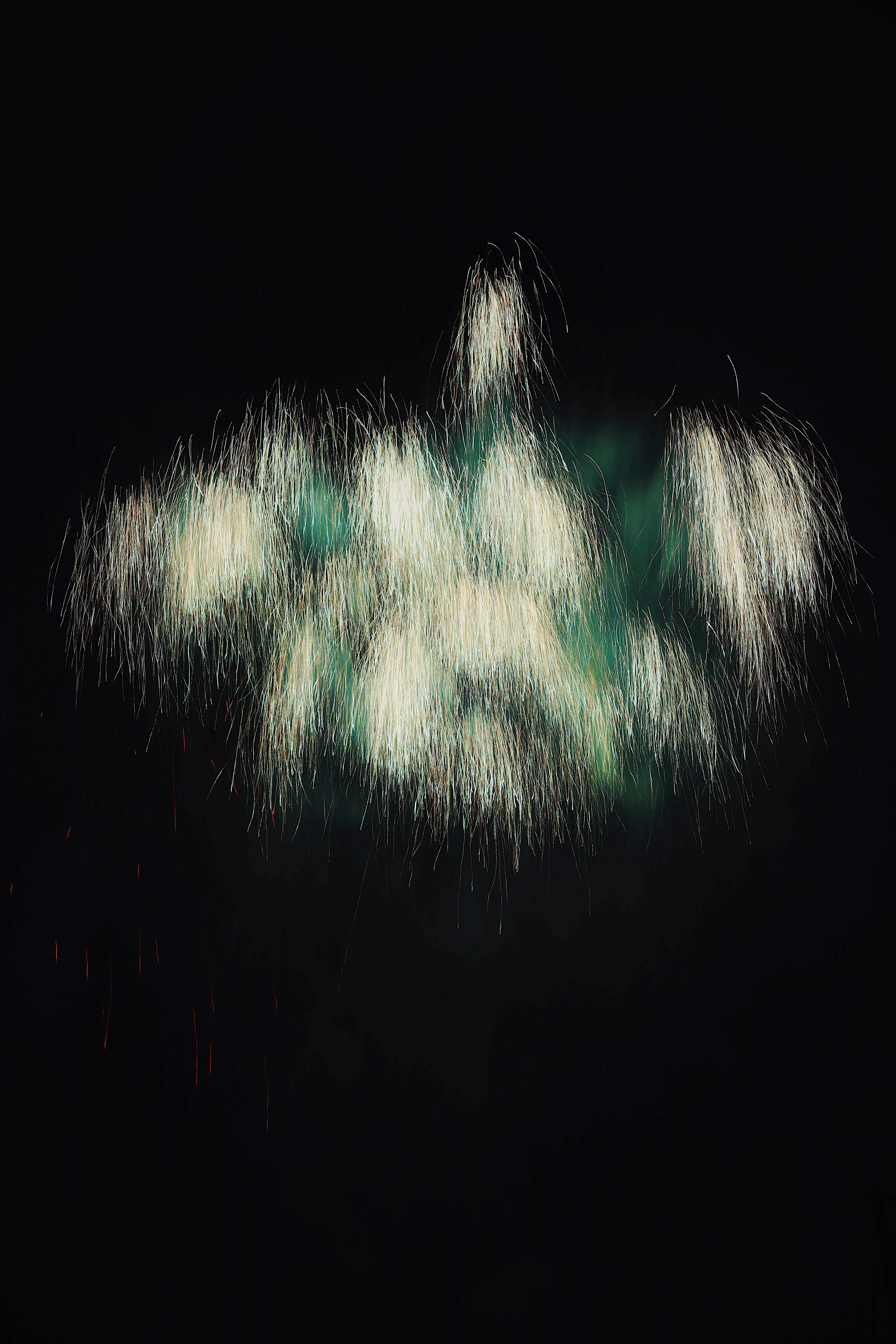 black background, land, flare, sea, growth, low angle view, phantom, fur, tokyo, firework display, night life, no people, ocean, light, illuminated, green, Phone HD Wallpaper