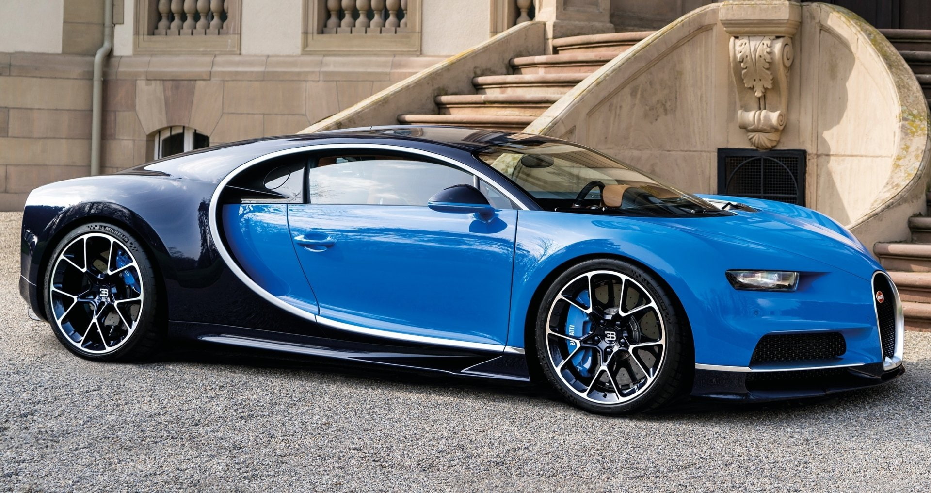Blue Car, stationary, retro styled, city, blue, vintage car, no people, Sport Car, sports car, street, transportation, architecture, Car, 1080P, Supercar, HD Wallpaper