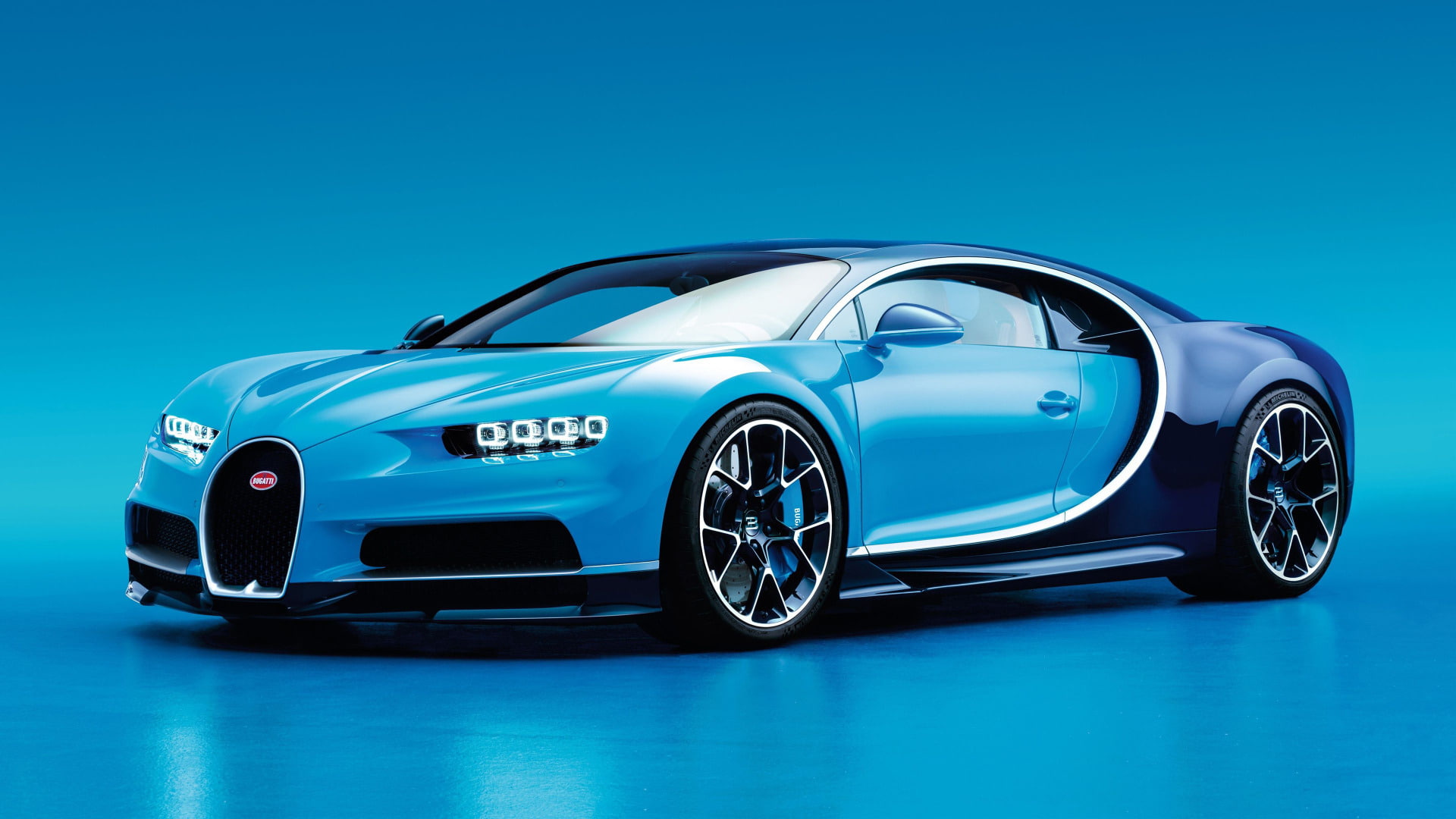 motorsport, Sport Car, Car, speed, Bugatti Chiron, sport, blue, racecar, metal, mode of transportation, modern, sports car, luxury, blue background, Vehicle, HD Wallpaper