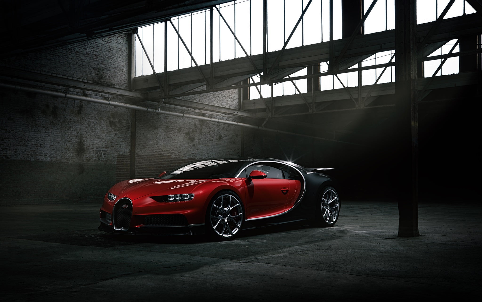 sports car, transportation, 1080P, Chiron, VAG, wealth, indoors, coupe, Dark, romeo, window, day, Black, architecture, no people, land vehicle, built structure, HD Wallpaper