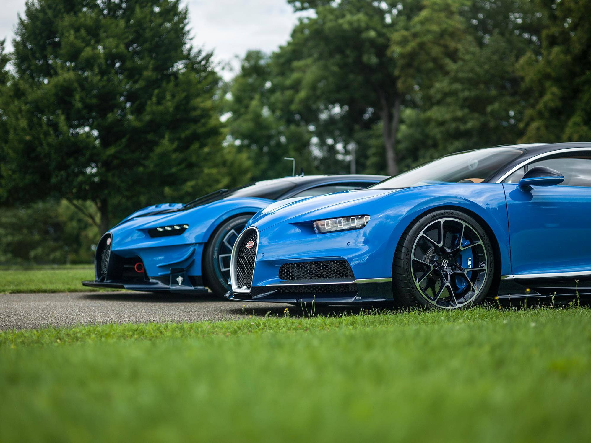 grass, Bugatti, 1080P, Chiron, lawn, Vision, Gran Turismo, hypercar, HD Wallpaper