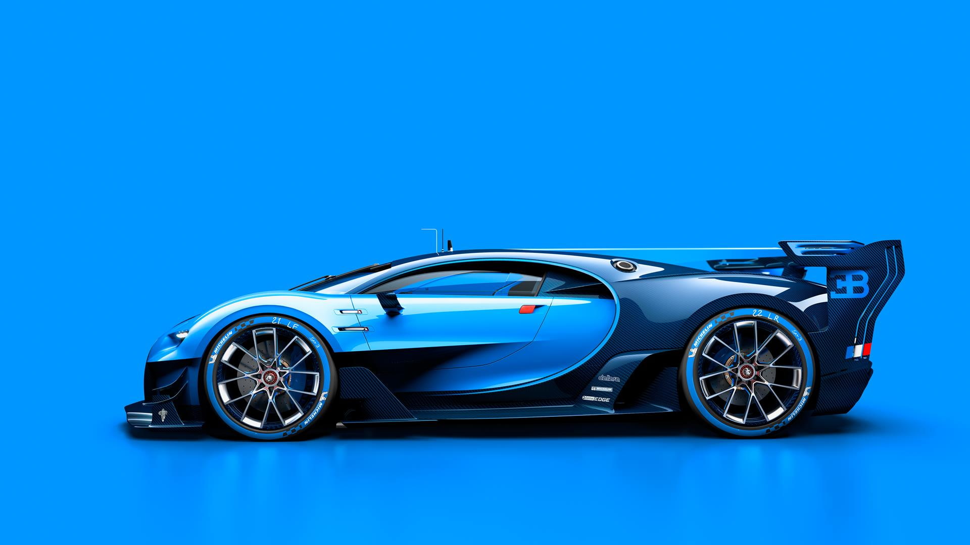 metal, luxury, vision, bugatti, indoors, modern, profile view, wheel, motor vehicle, shiny, turismo, convertible, 1080P, chrome, sports car, sport, silver colored, HD Wallpaper