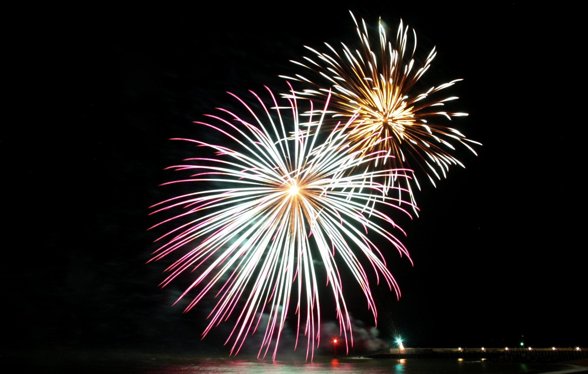 1080P, fireworks, feu, d 039 artifice, night, light, sky, HD Wallpaper
