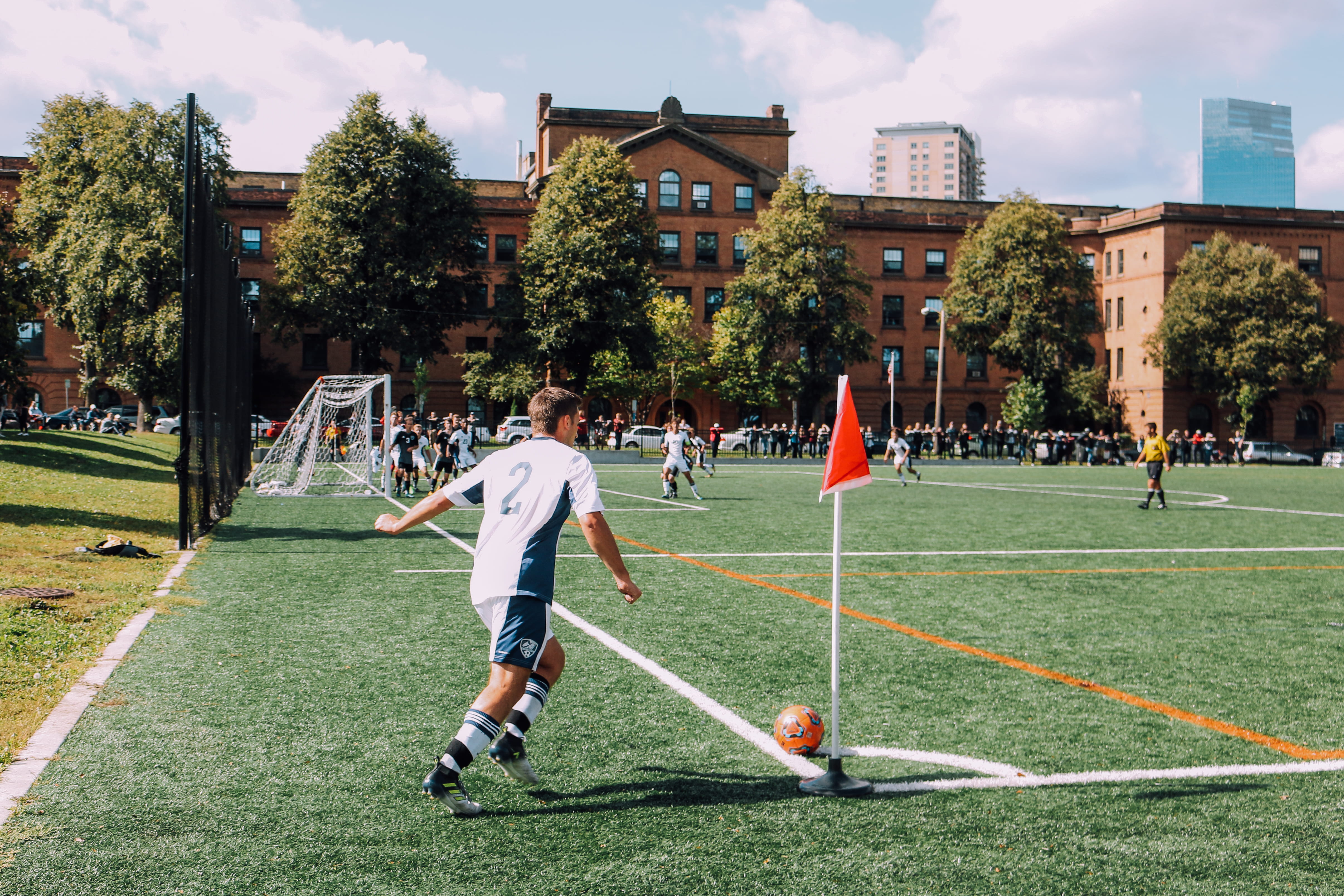 man, football, kick, outdoors, men, sport, architecture, building exterior, built structure, field, people, ball, nature, lifestyles, leisure activity, HD Wallpaper