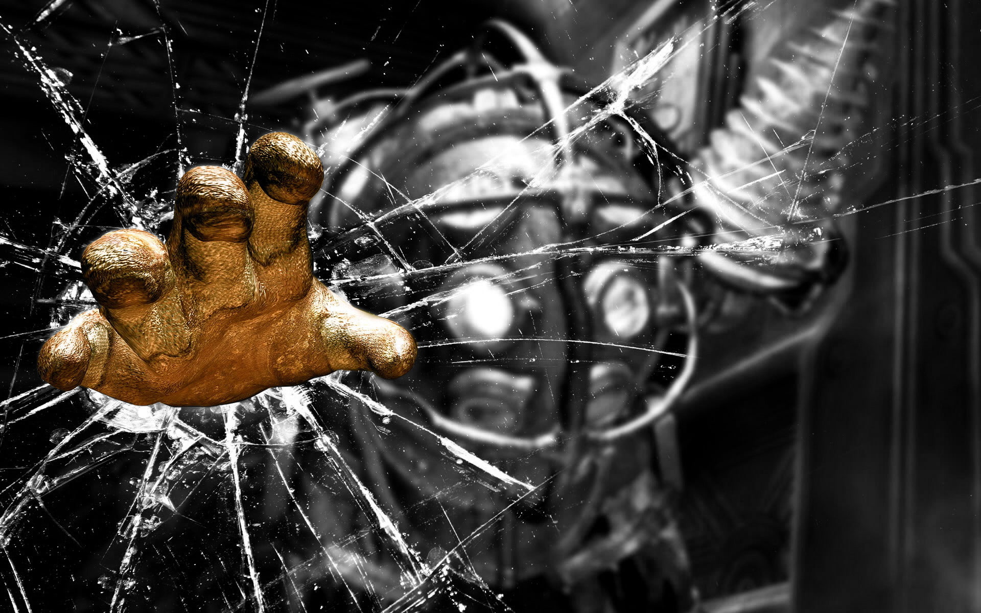 cracked, 1080P, video games, colorsplash, daddy, hd, big, broken, bioshock, HD Wallpaper