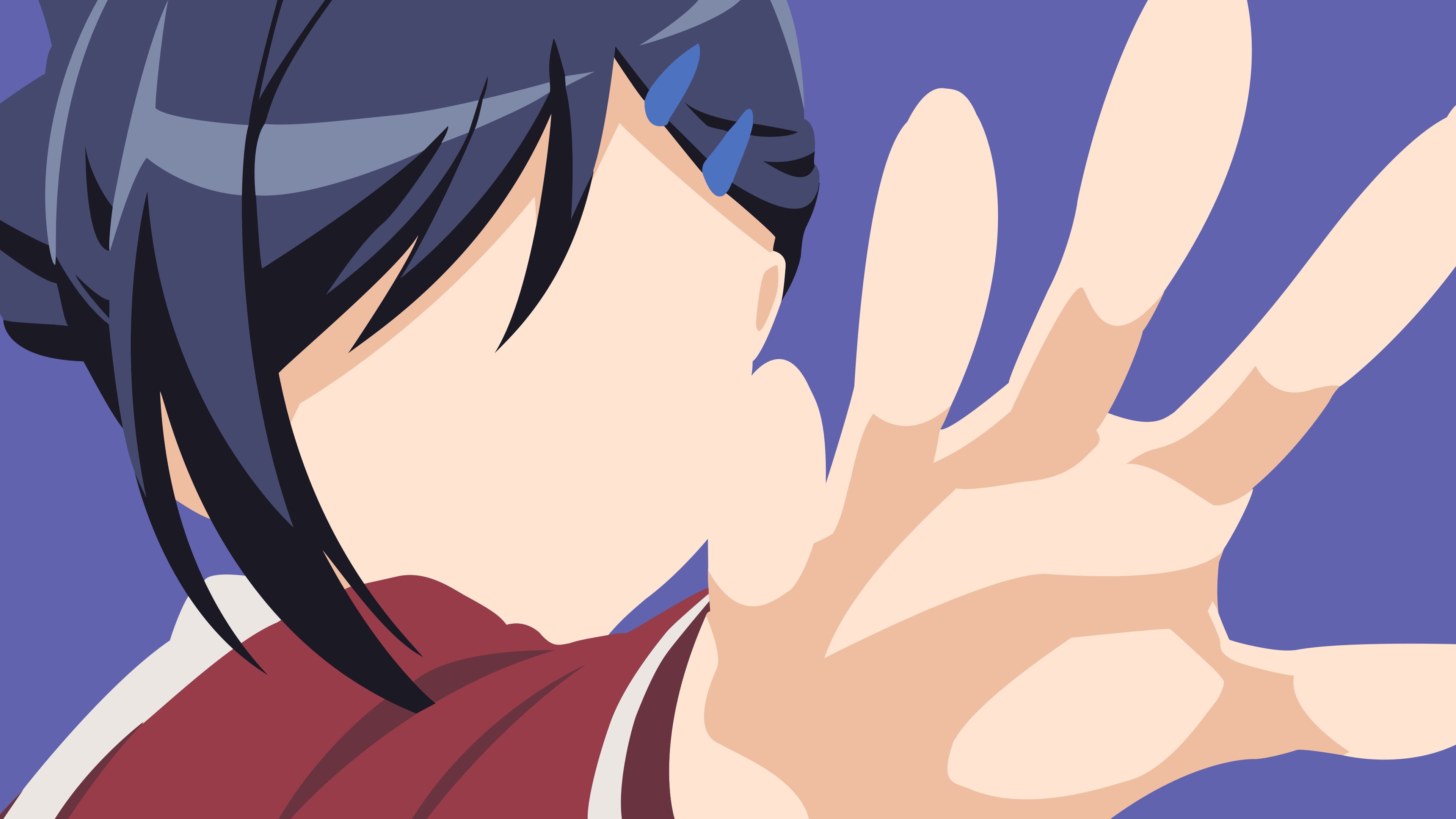 nature, outdoors, backgrounds, air vehicle, Kudou Mirei, 4K, landscape, clear sky, flying, blue, environment, close-up, pattern, Inou-Battle wa Nichijou-kei no Naka de, HD Wallpaper