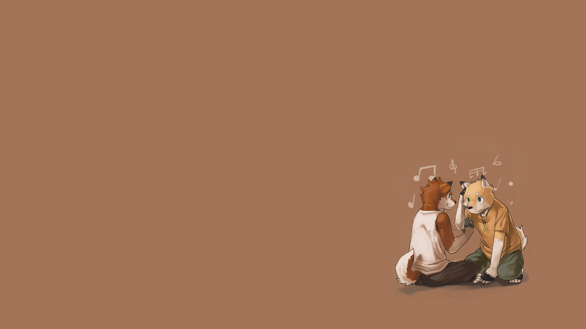 representation, single object, female likeness, 1080P, figurine, colored background, male likeness, full length, brown, copy space, beige background, furry, HD Wallpaper