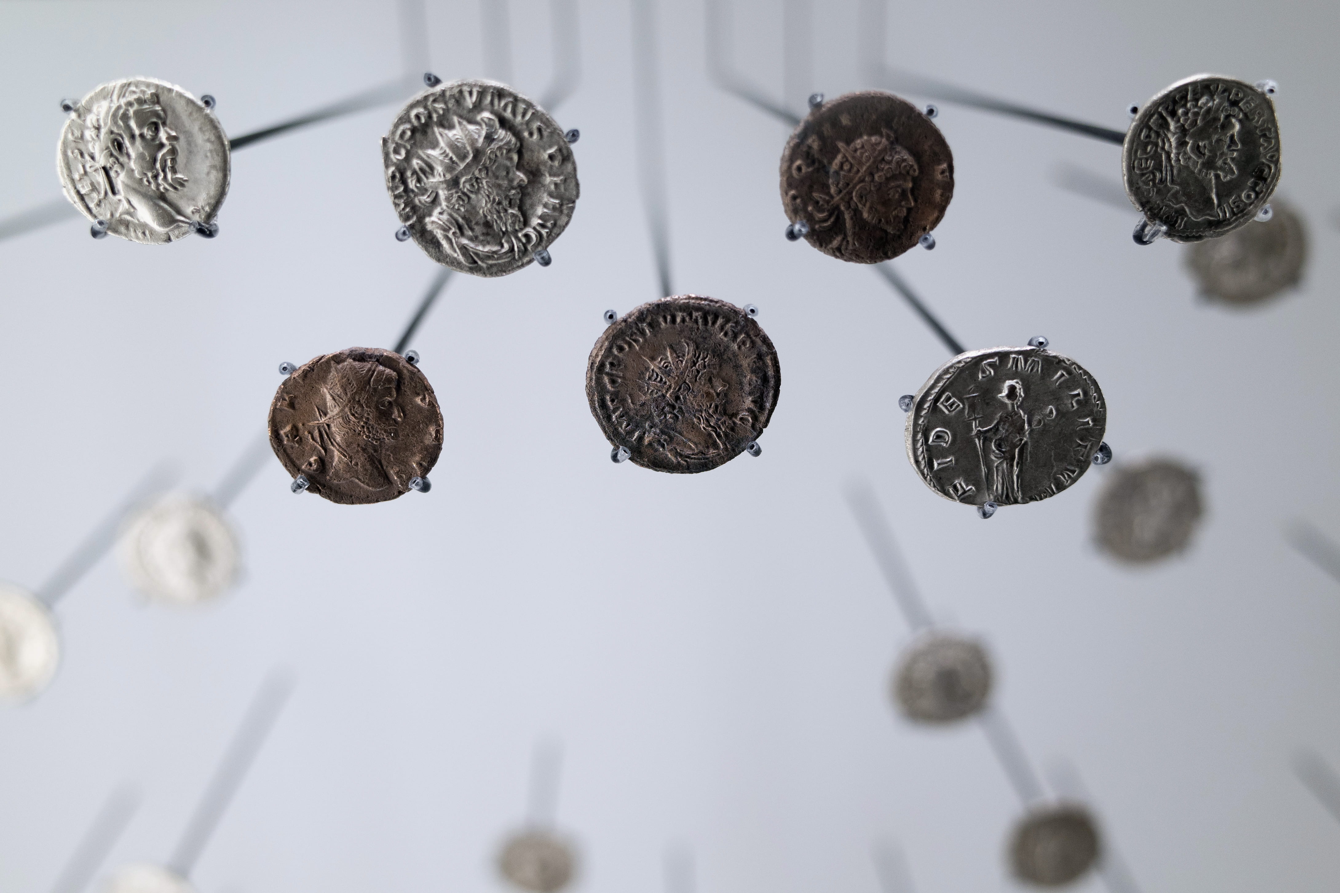 gray, assorted, 4K, choice, coin, nature, shadow, closeup, studio shot, money, hanging, food and drink, herb, science, silver colored, art, no people, HD Wallpaper