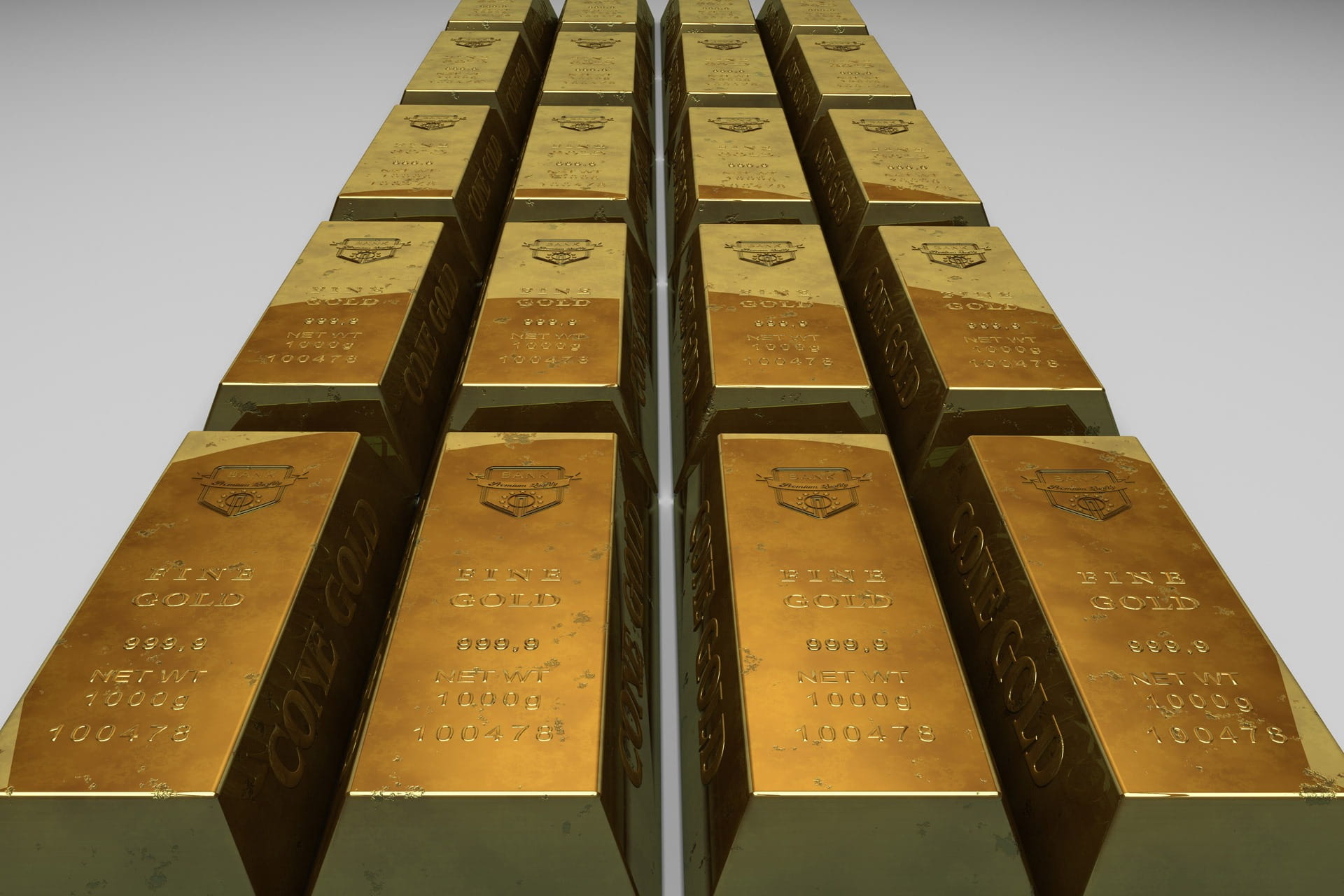 1080P, metal, bars, close-up, communication, focus, gold bars, low angle view, ingot, wood - material, photo, text, pattern, gold bullion, ceiling, still life, HD Wallpaper