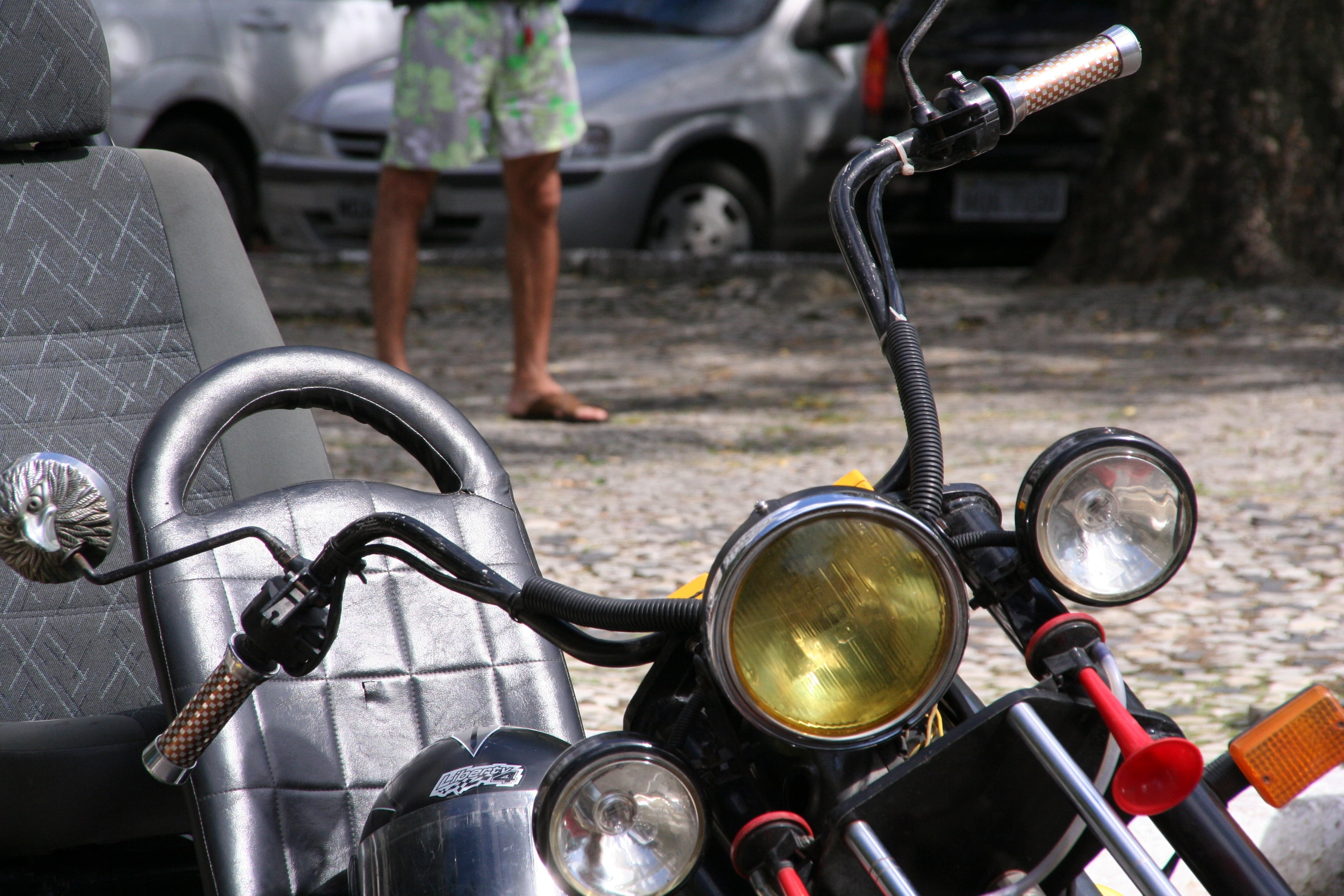 one person, road, 2K, city, bicycle, encyclopedia, motor scooter, land vehicle, travel, car, stationary, handlebar, road trip, headlight, transportation, HD Wallpaper