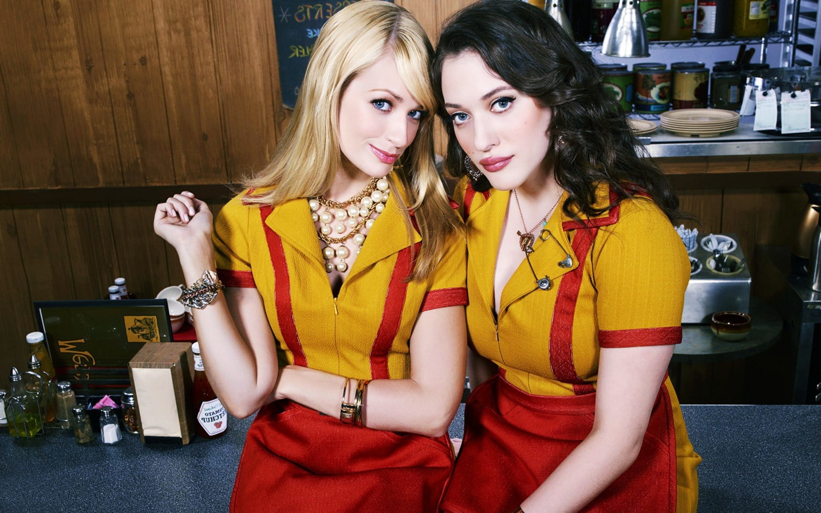 max, caroline, broke, girls, 720P, HD Wallpaper